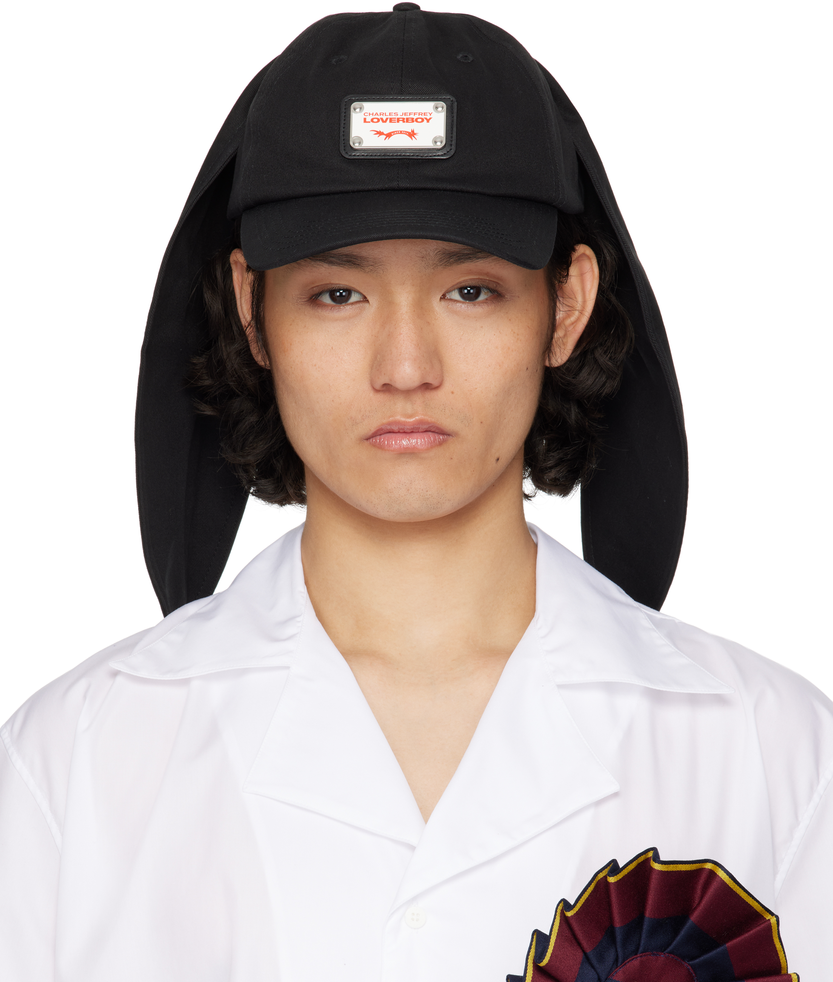 Charles Jeffrey Loverboy Black Rabbit Ears Cap In Black
