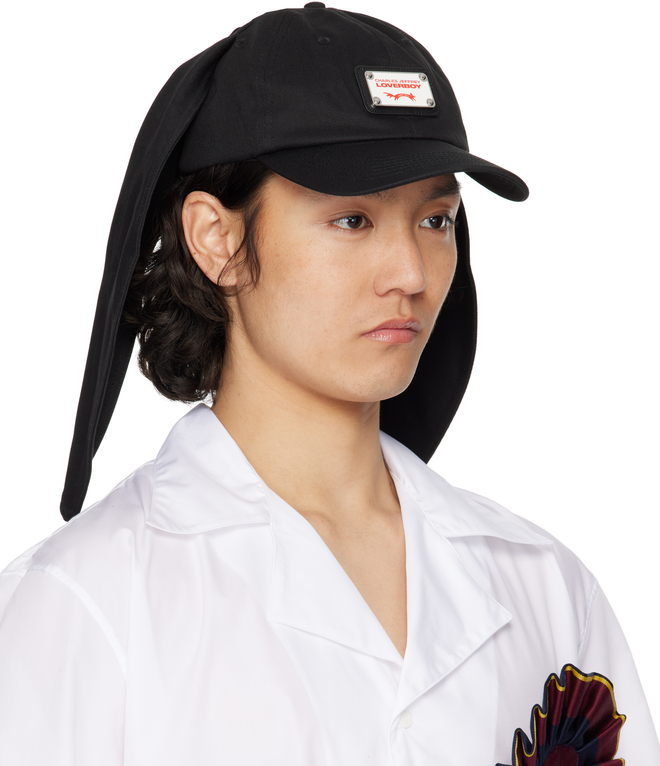 Charles Jeffrey Loverboy Black Rabbit Ears Cap In Black