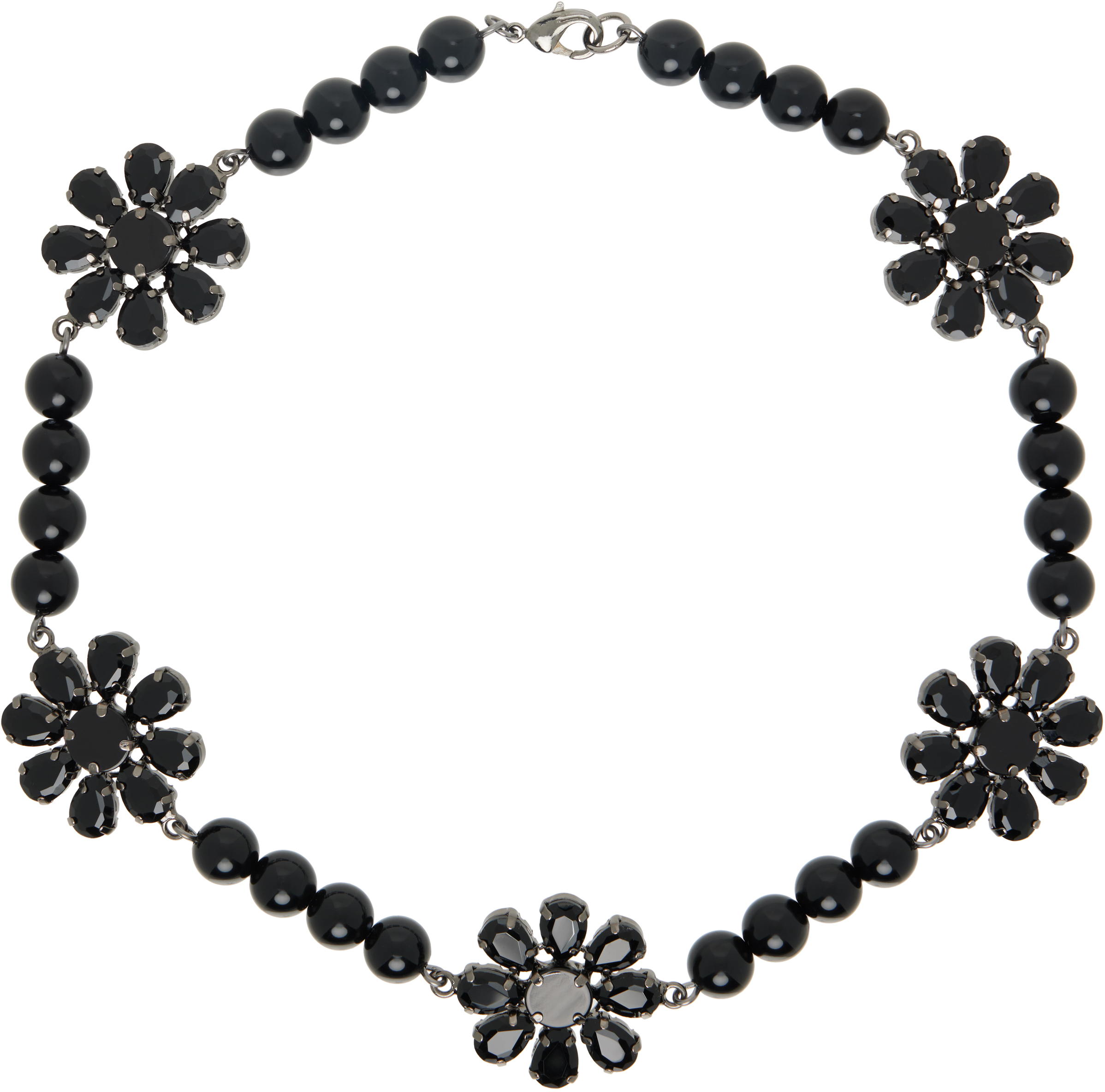 Black Crazy Daizy Necklace