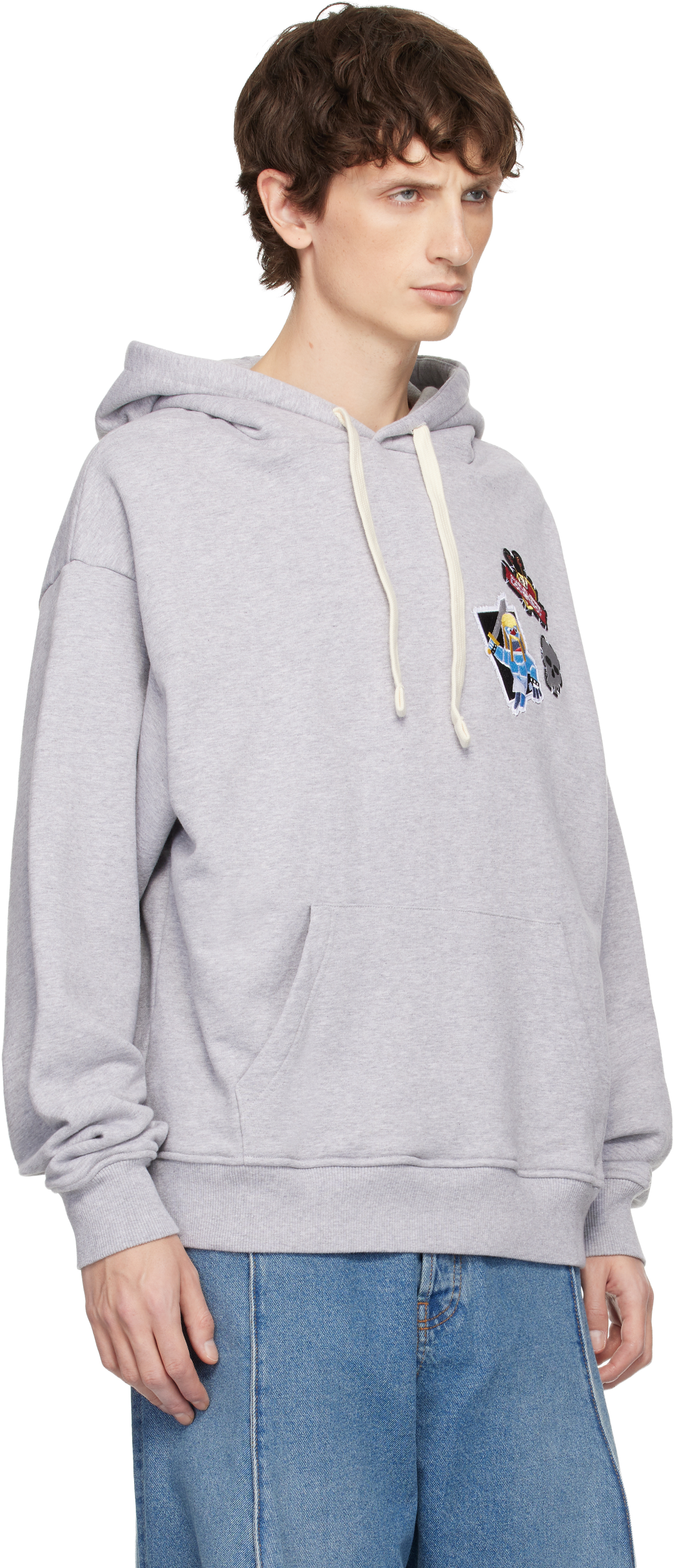 Charles Jeffrey Loverboy Gray Clash Of Clans Edition Barbarian Patch Hoodie In Gray