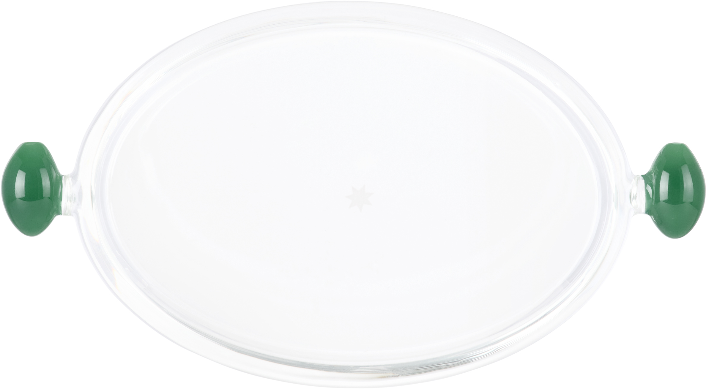 Maison Balzac Green Olive Plate In Clear- Opaque Olive