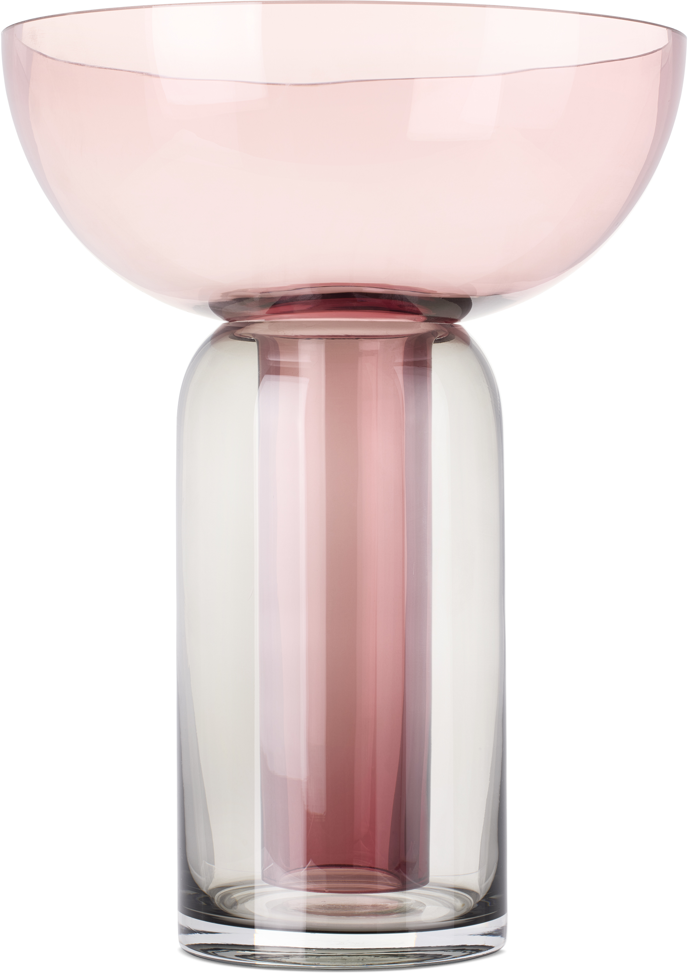 Aytm Pink & Black Torus Vase In Black/rose