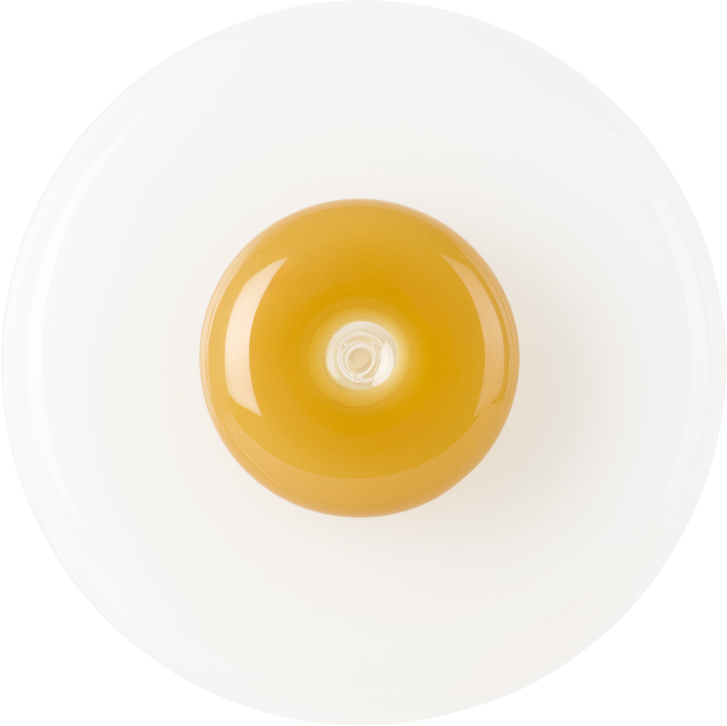 Maison Balzac White & Yellow 'the Good Egg' Incense Holder In White/ Opaque Yellow