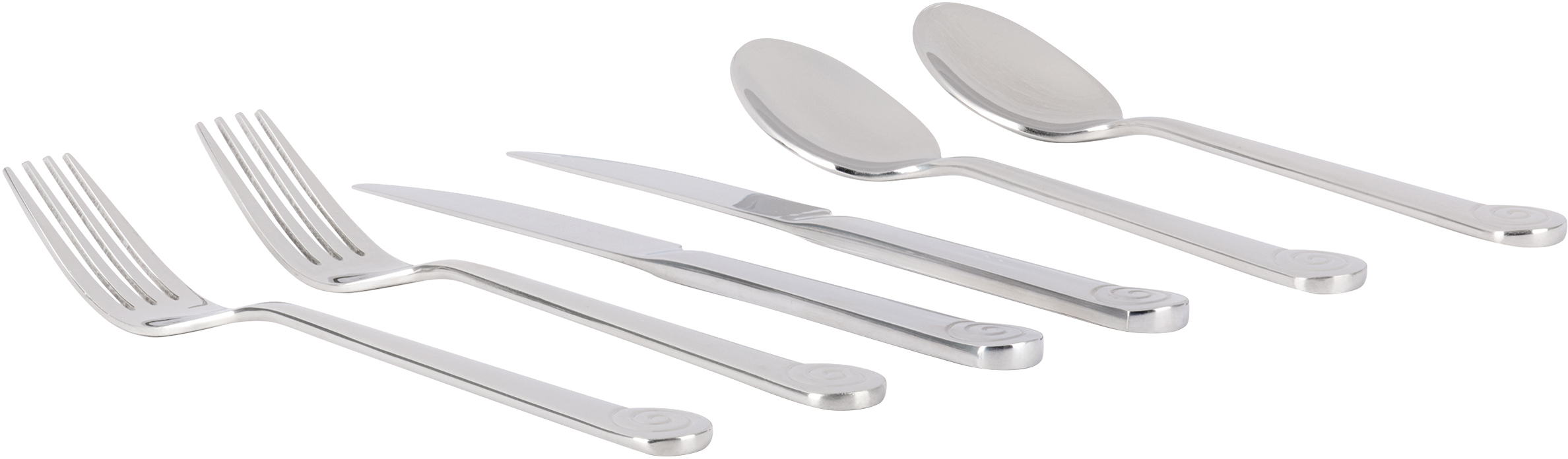 Maison Balzac Silver L'escargot Flatware Set, 6 Pcs In L'escargot