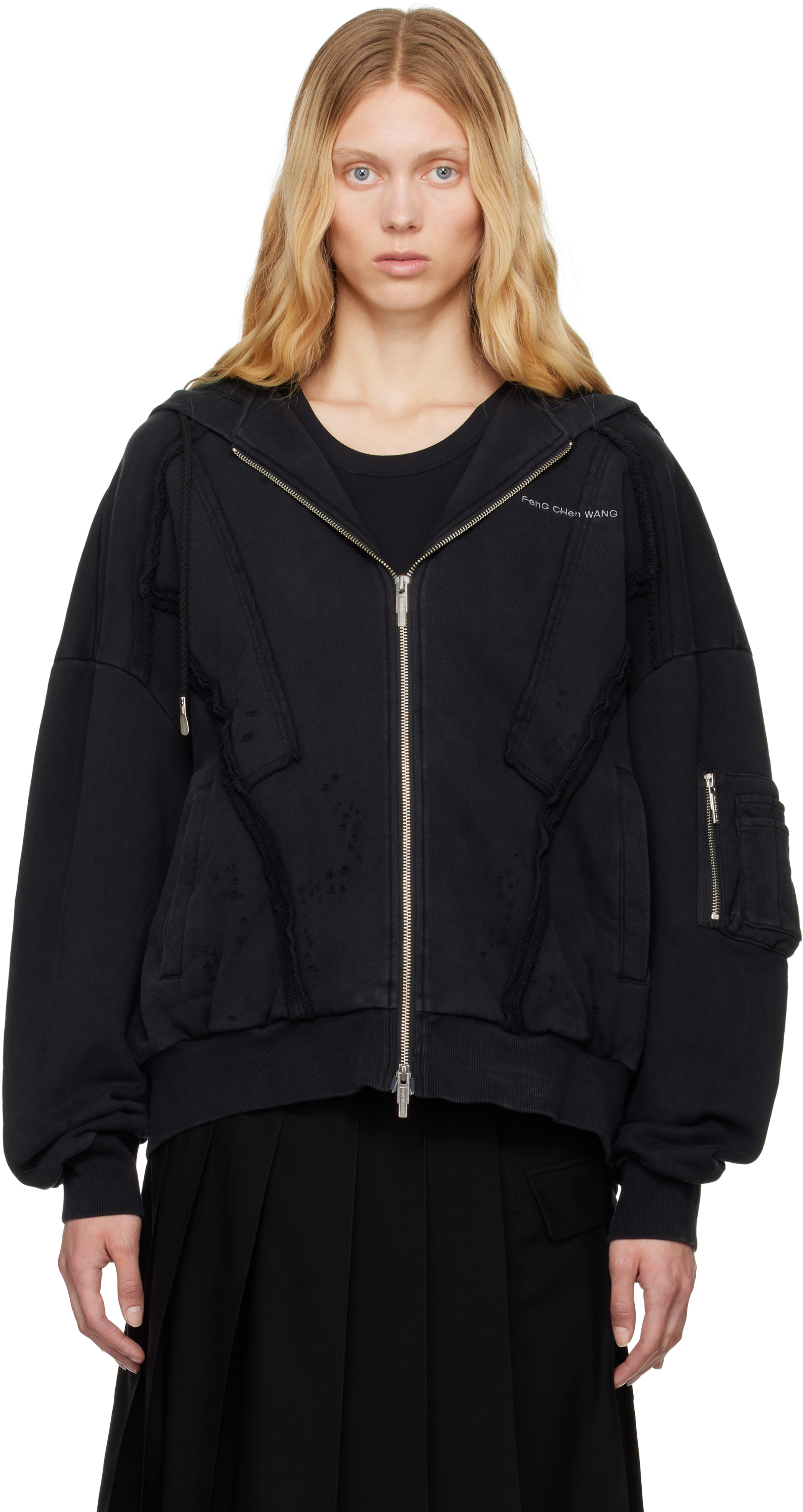 Black Deconstruction Hoodie