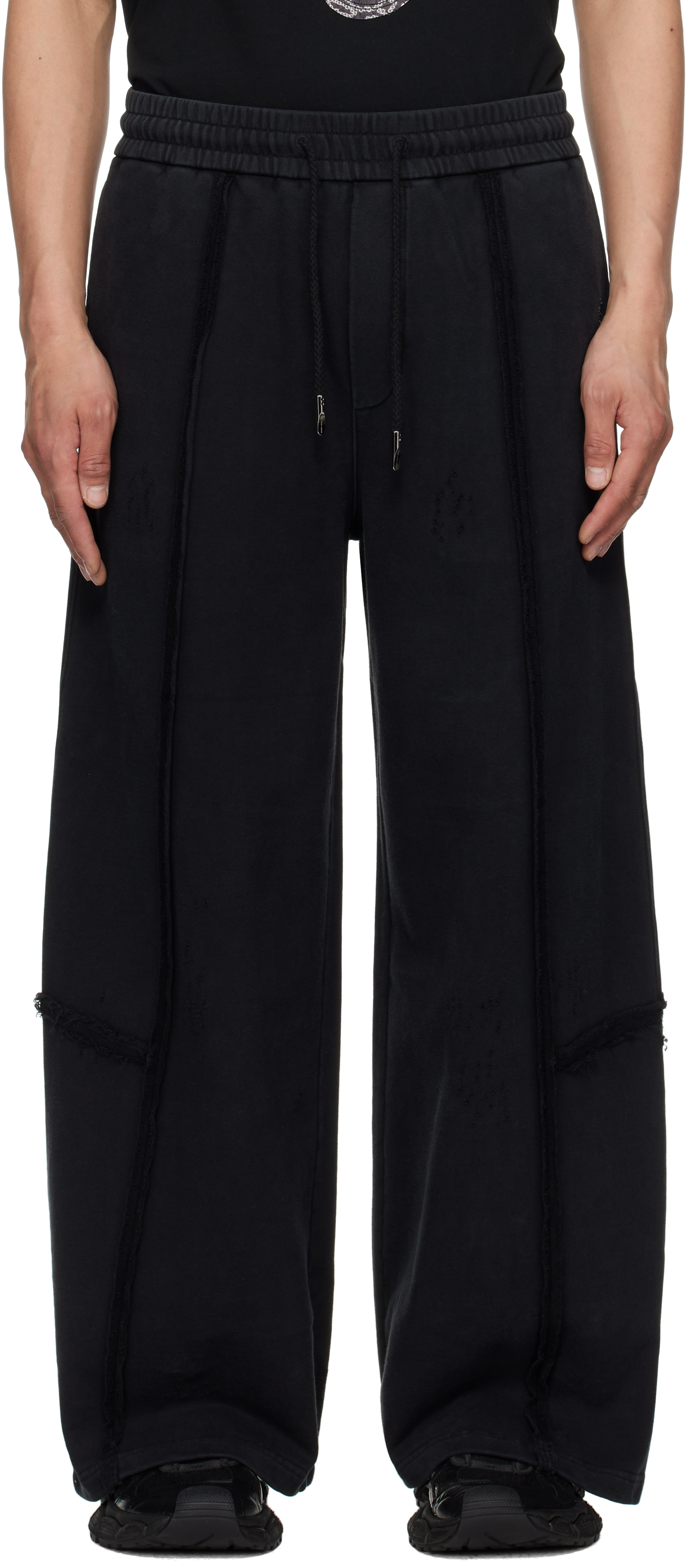 Black Deconstruction Sweatpants