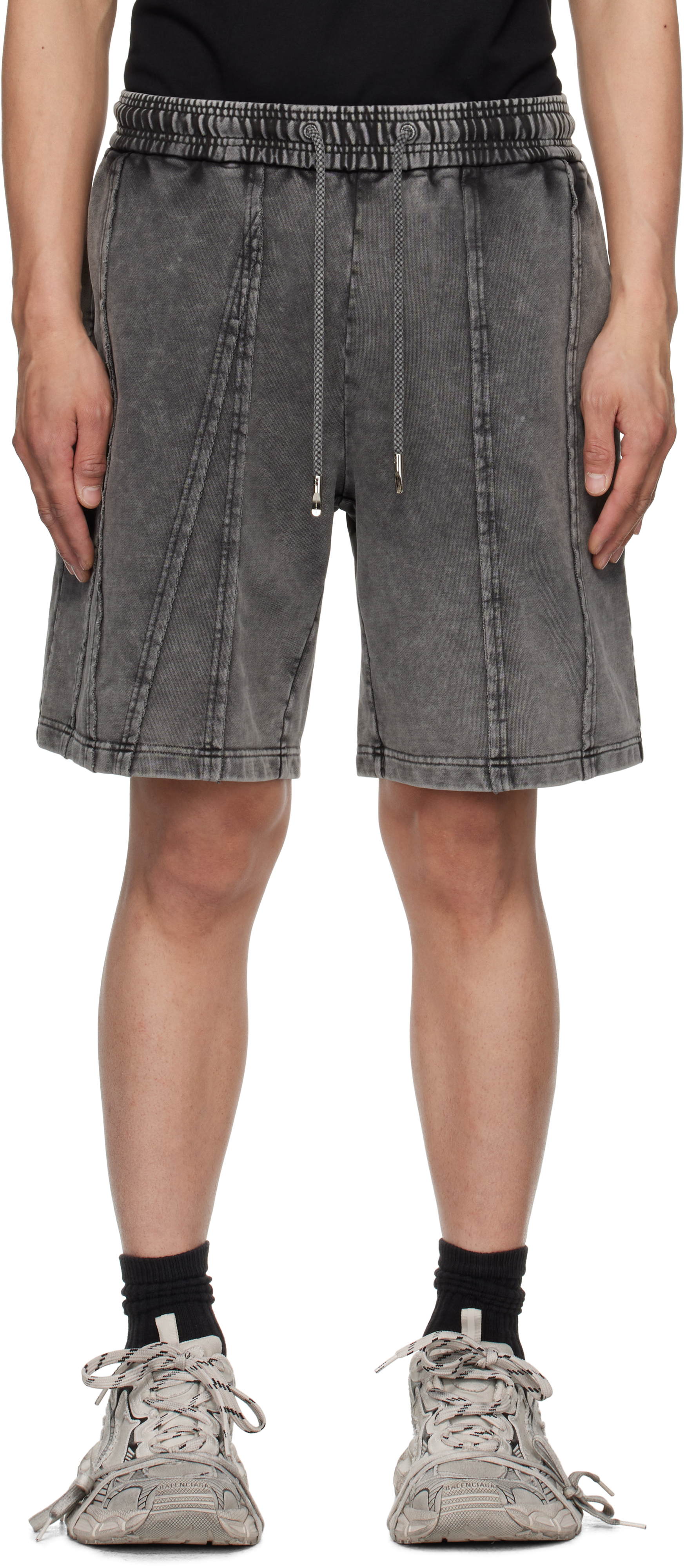 Gray Tie Dyed Shorts