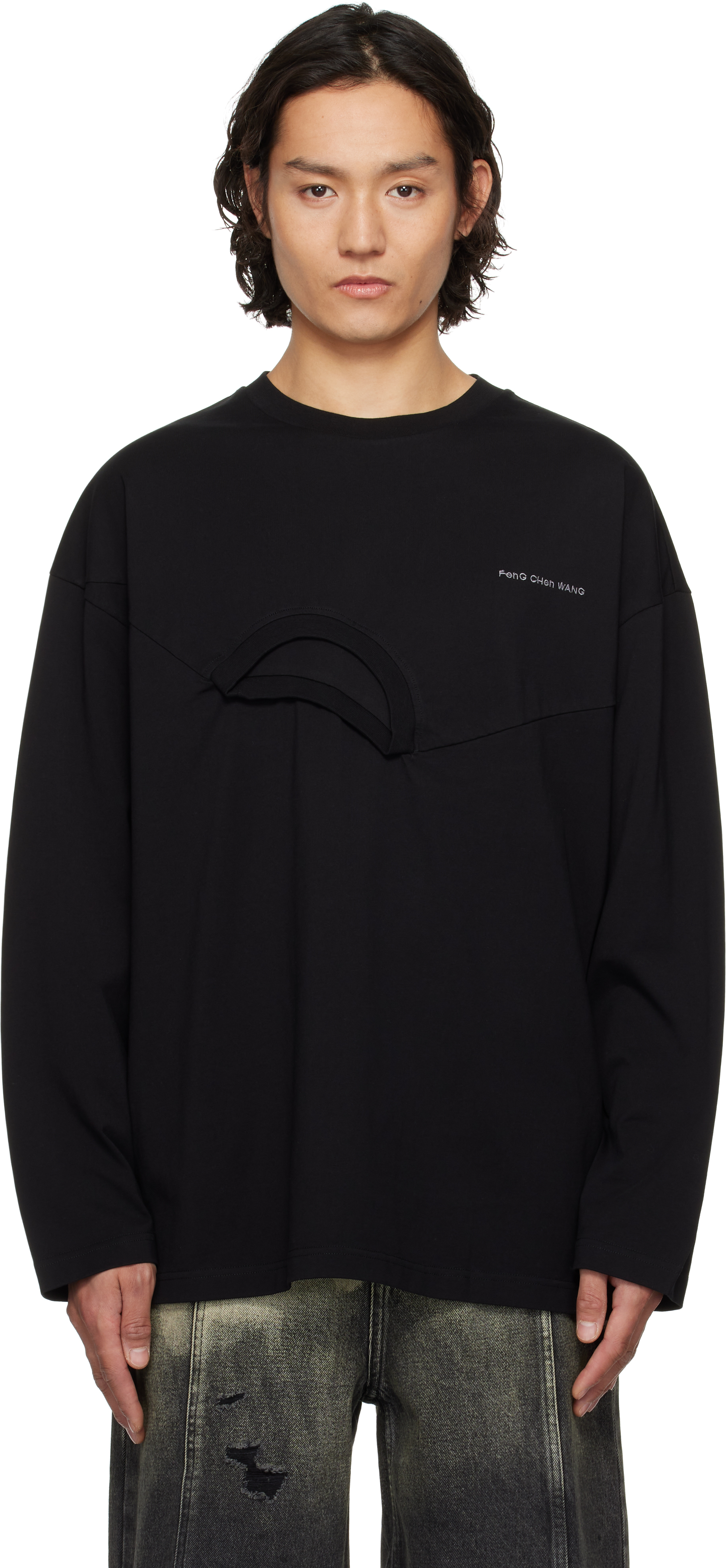 Black Oversized 2in1 T-shirt