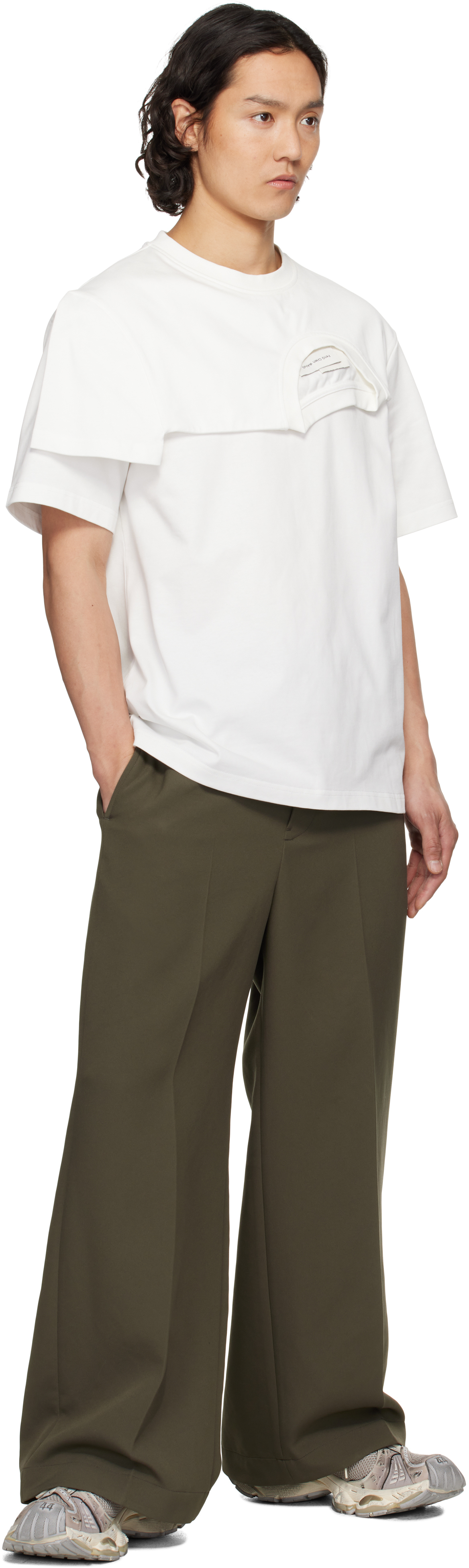 Feng Chen Wang Double-collar Detail T-shirt In White | ModeSens