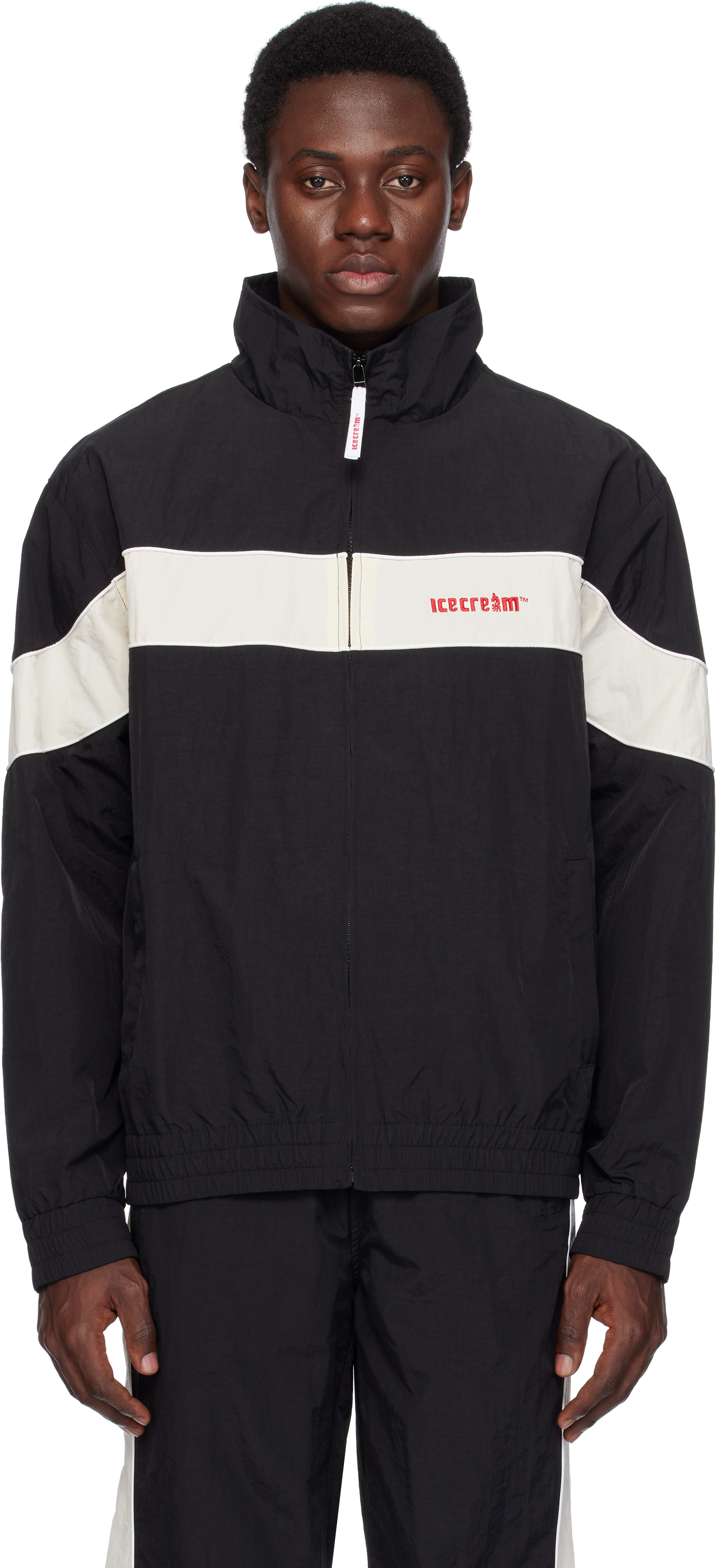 Black Nylon Track Jacket