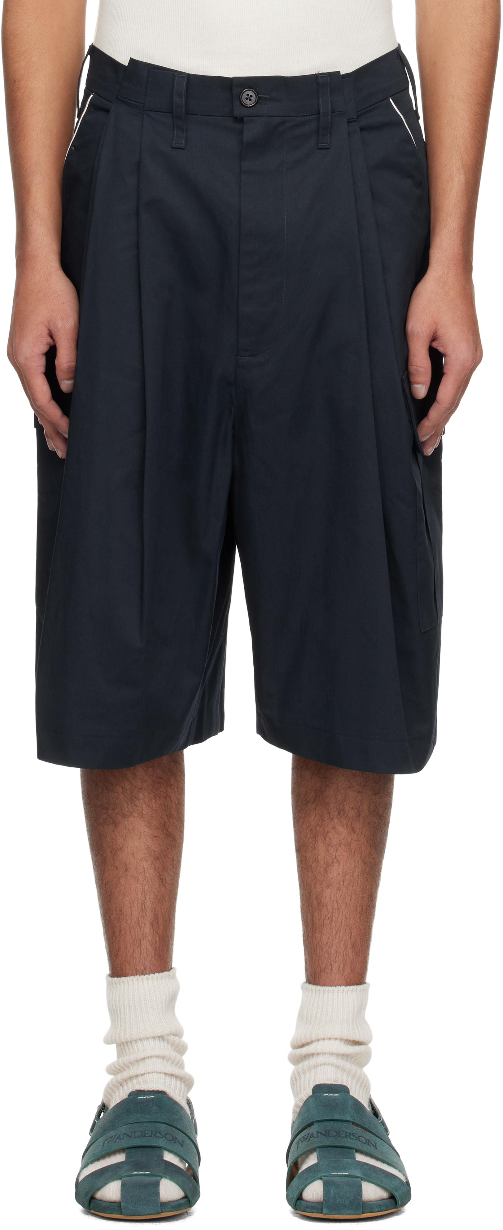 panda様用Camielfortgens shorts Navy Twill Cargo Shorts by Camiel Fortgens on Sale