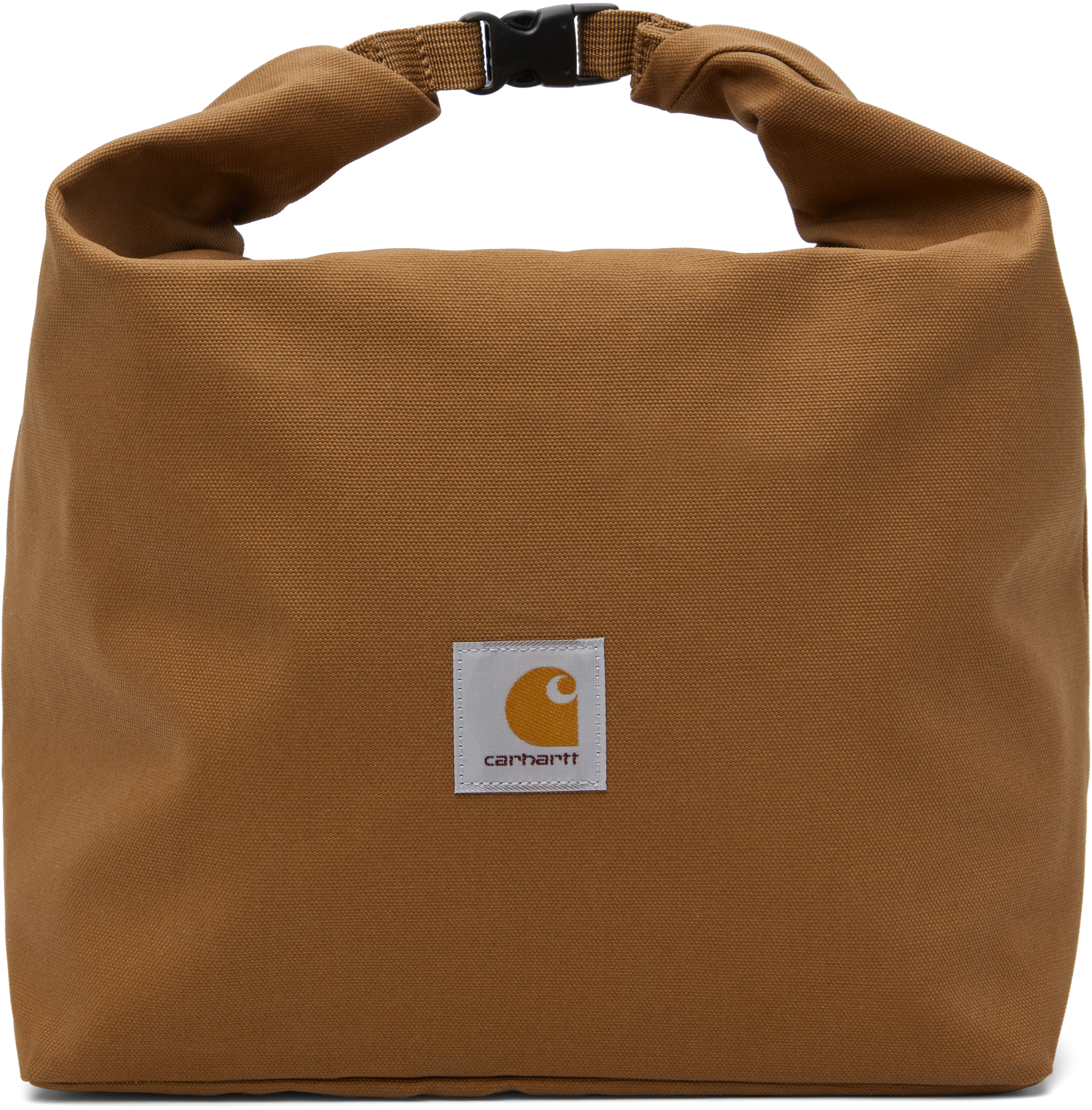 Brown Canvas Roll-Up Insulated Bag