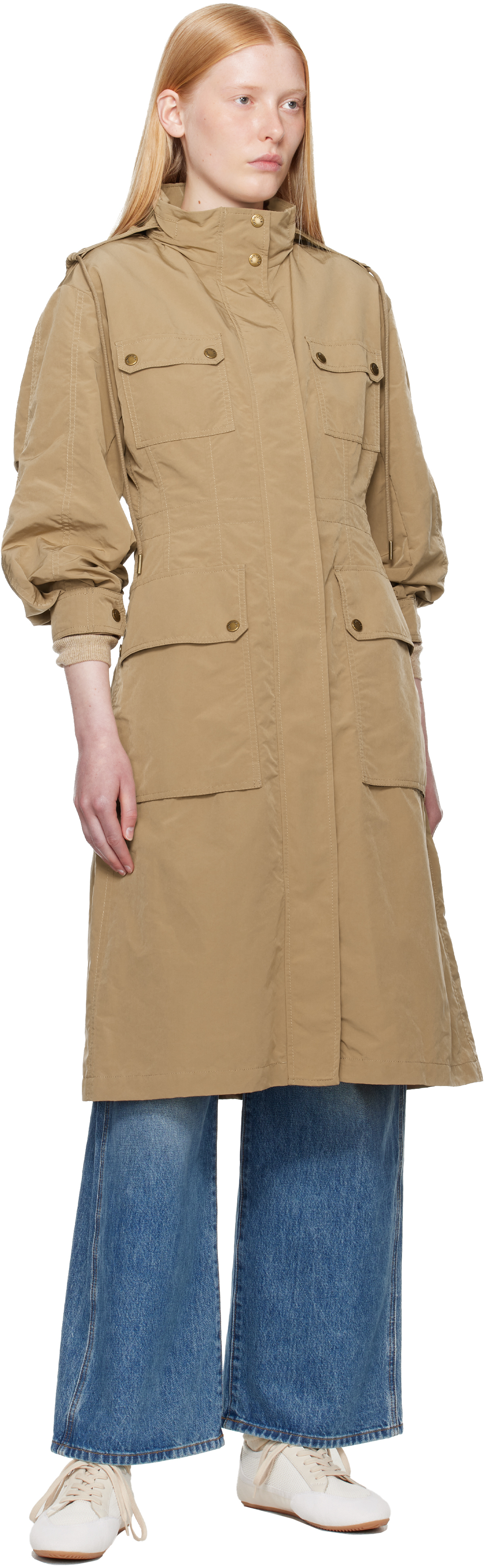 MONCLER TAN NANTES PARKA COAT 