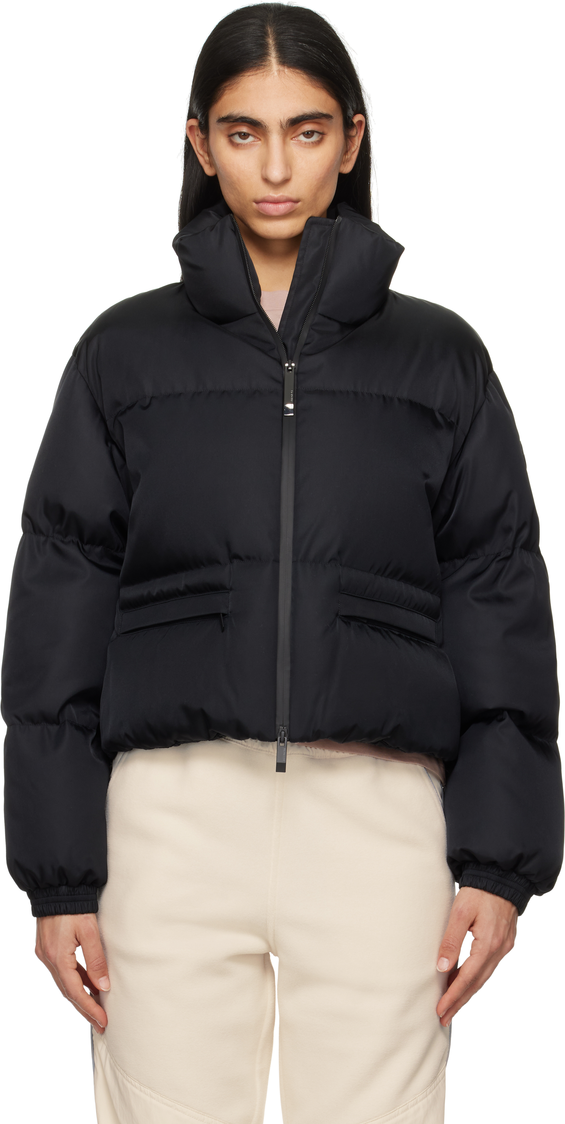 Moncler: Black Vissec Down Jacket | SSENSE