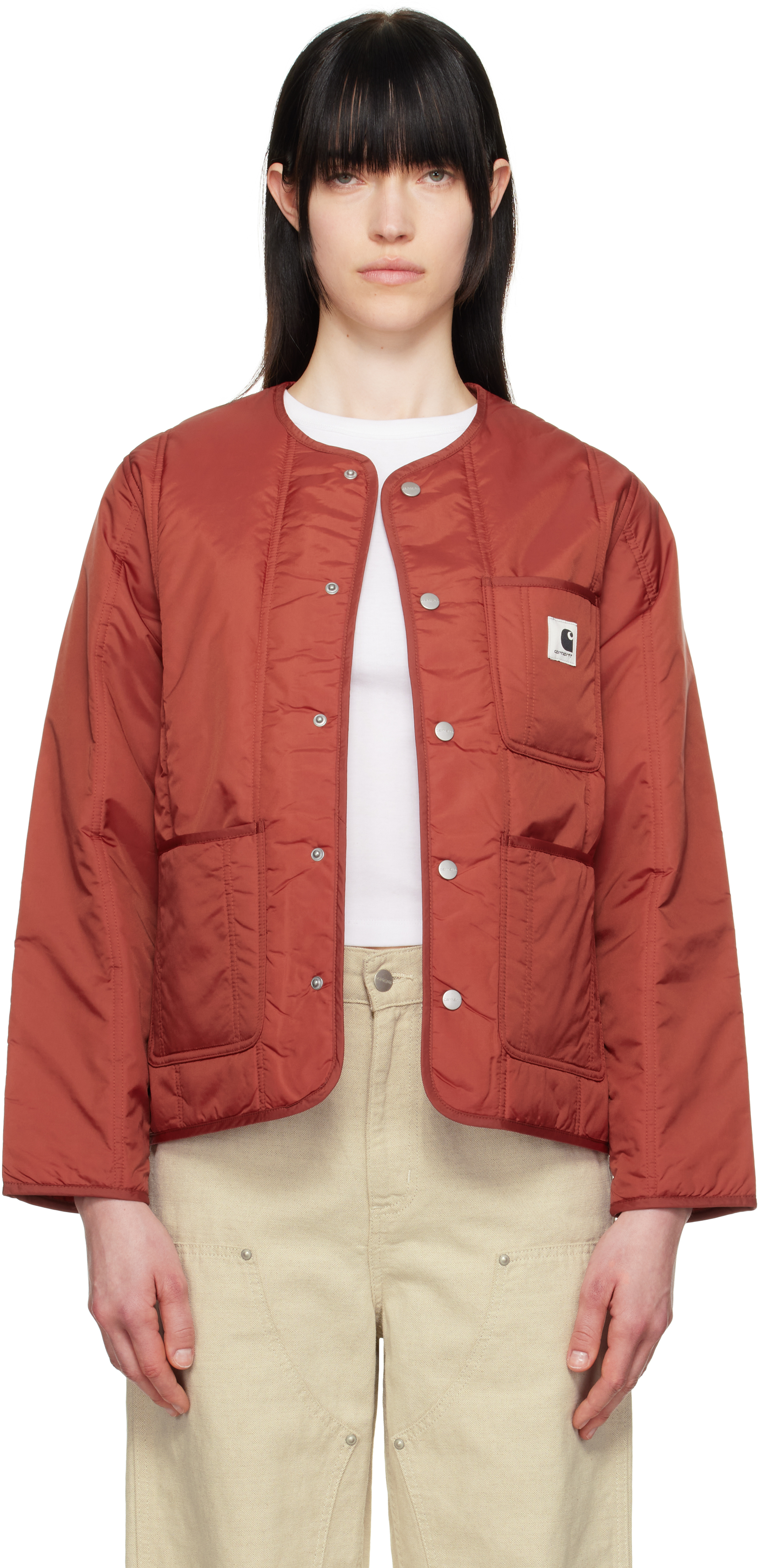 Carhartt Kyla Liner Cotton Jacket In Vermillion