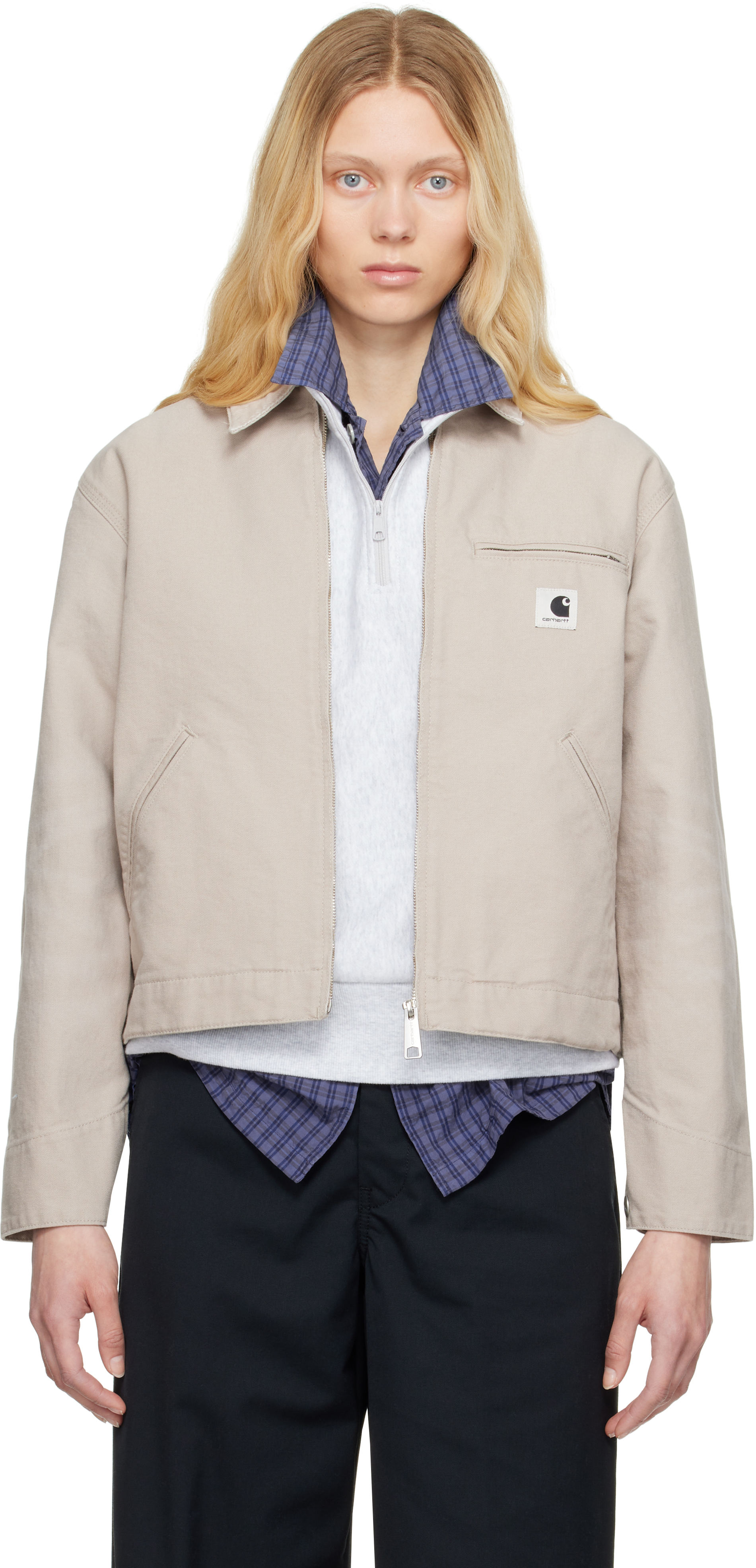Beige OG Detroit Jacket by Carhartt Work In Progress on Sale