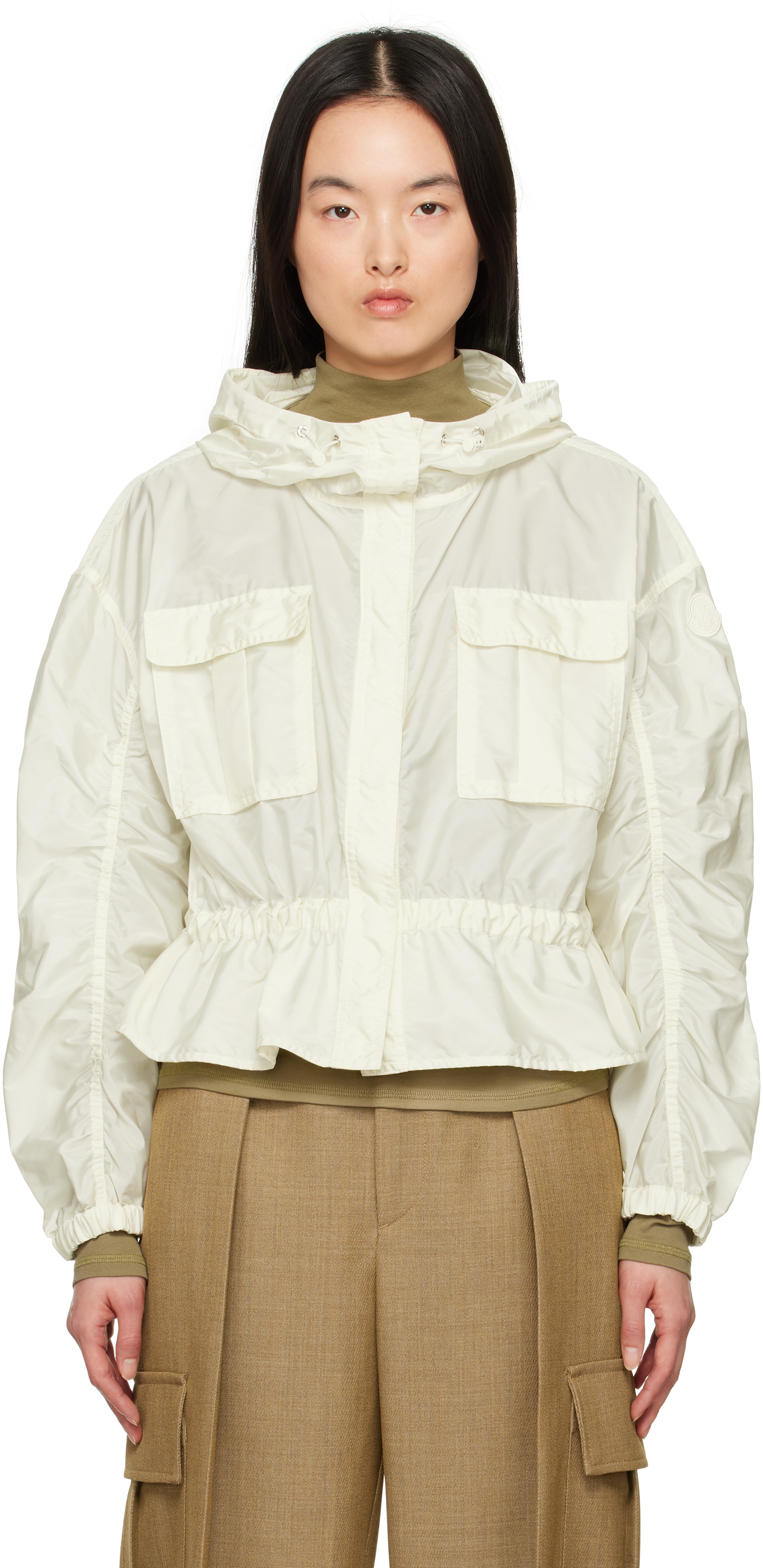 Off-White Curton Hooded Peplum Jacket