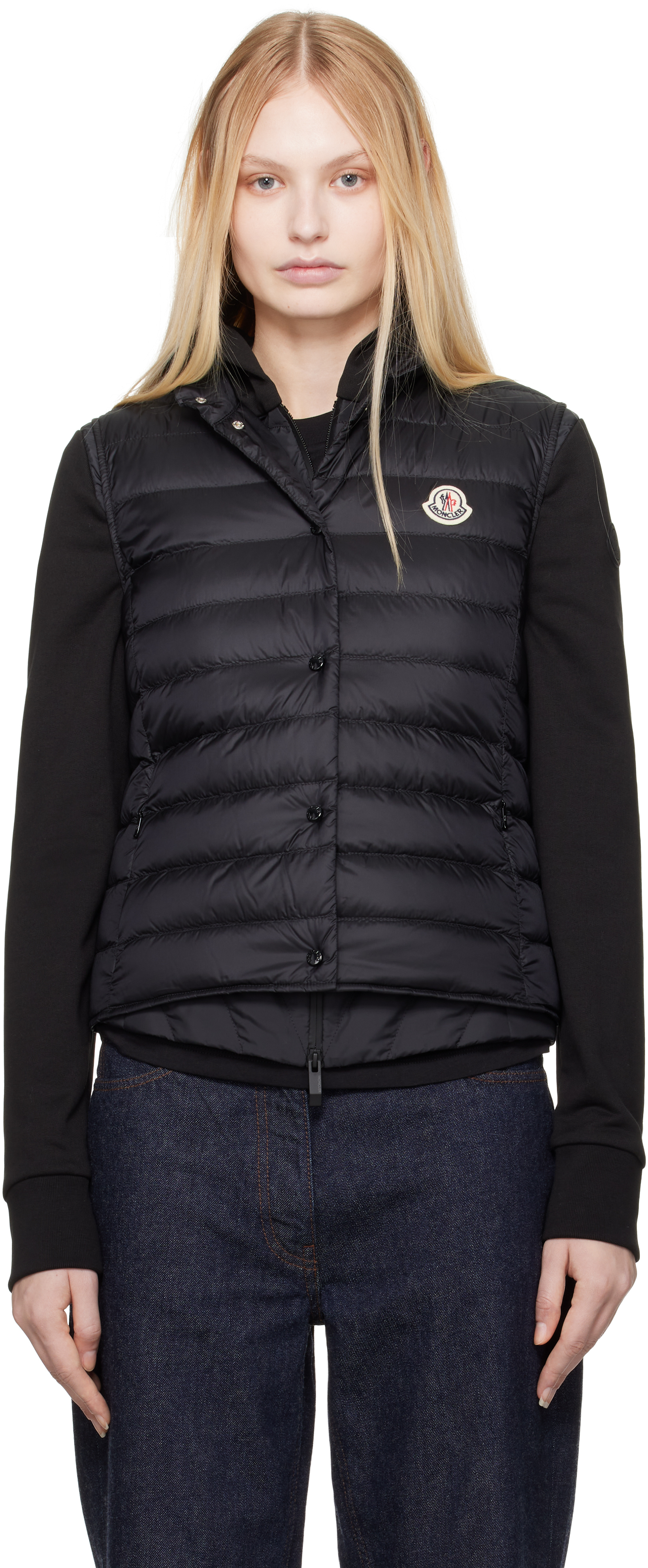 Moncler Black Liane Packable Down Vest In 999 Black