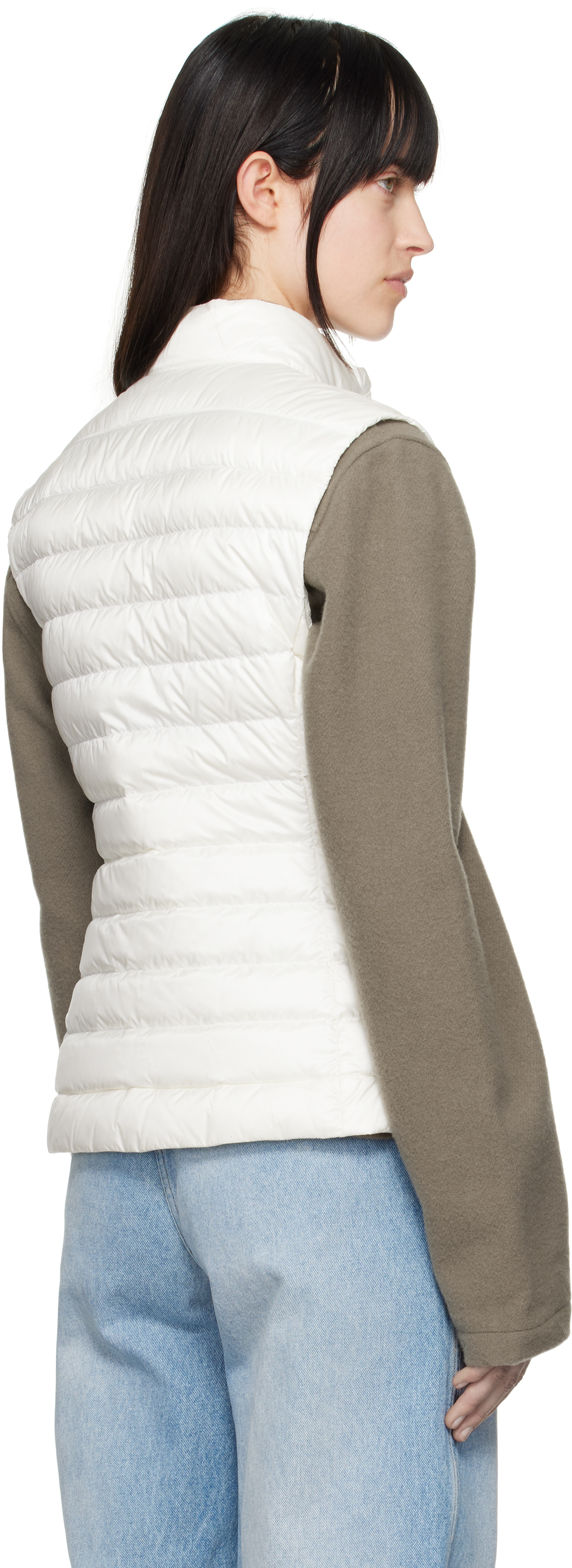 Moncler White Igens Down Vest In 034 White
