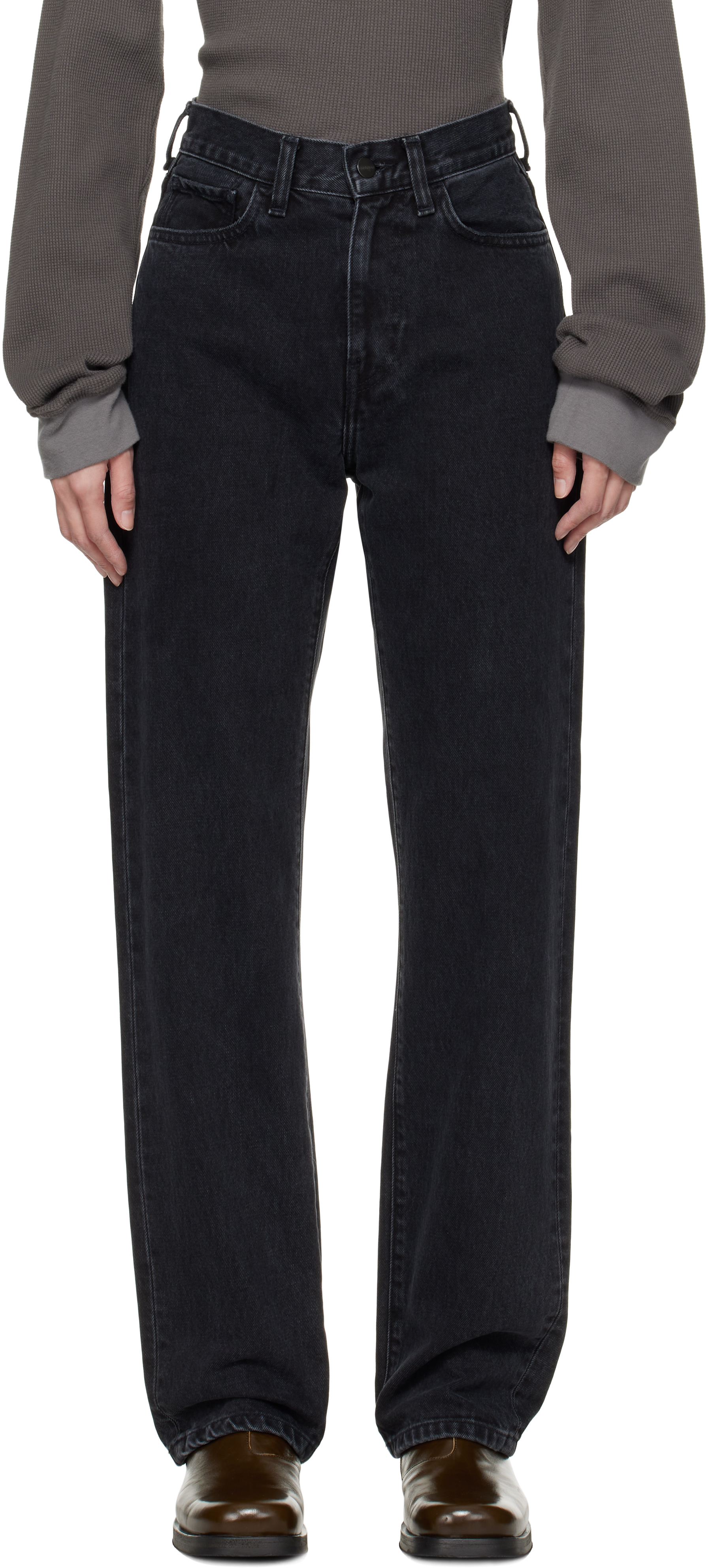 Black Noxon Jeans by Carhartt Work In Progress on Sale