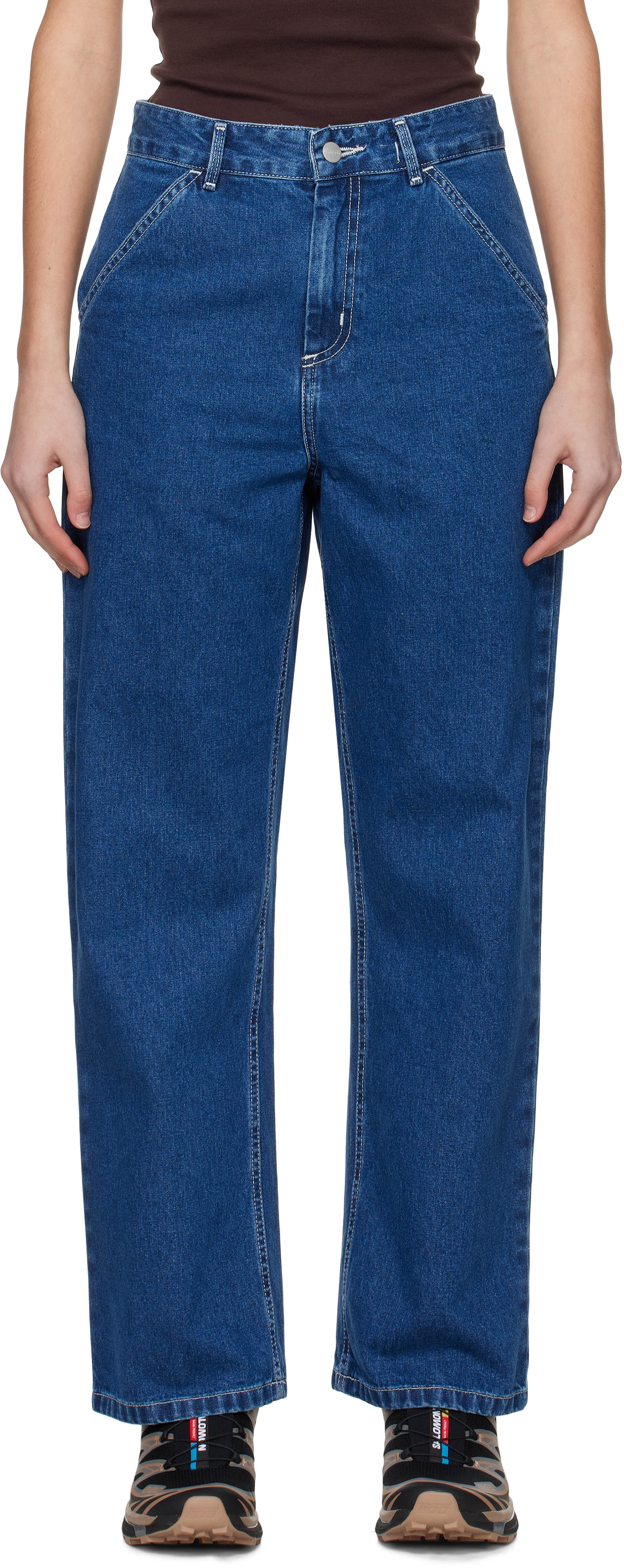 【関税込み】Carhartt Work In Progress ブルー Simple ジーンズ Carhartt Work In Progressのブルー Simple ジーンズがセール中