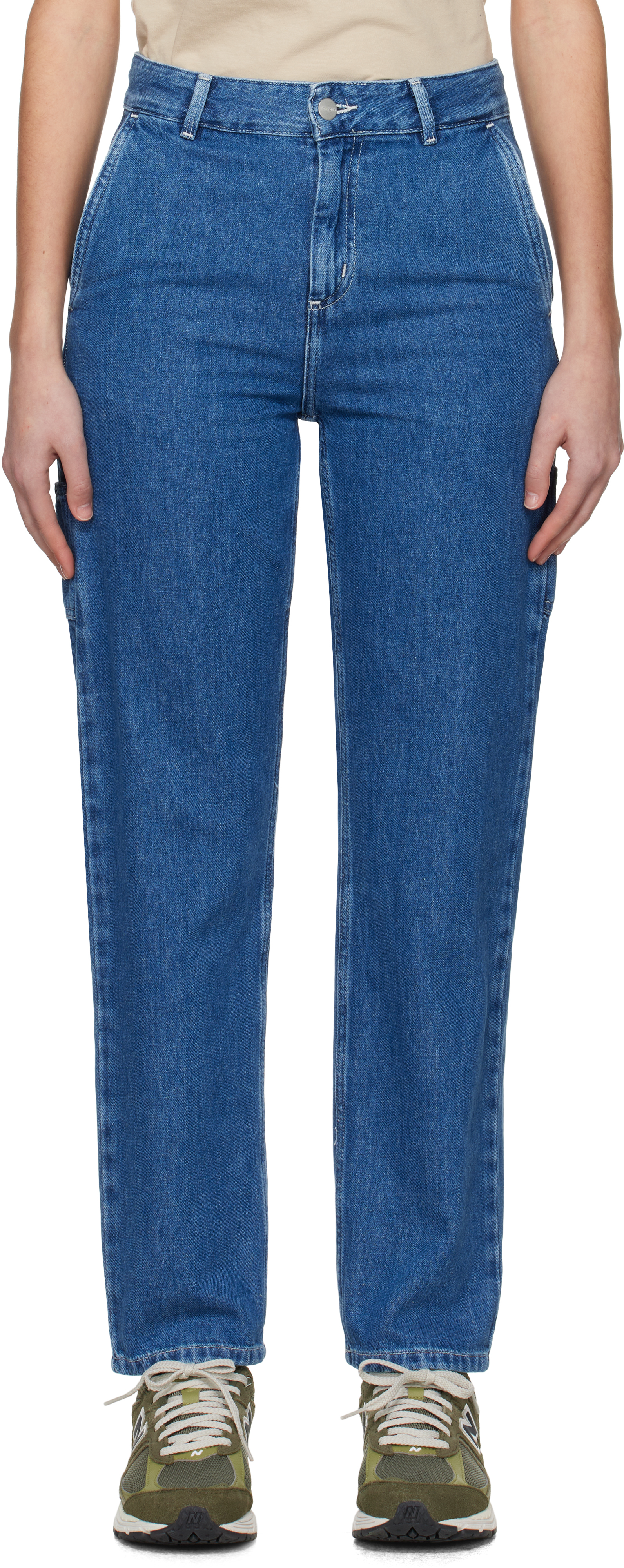 Carhartt Blue Pierce Jeans In Stone Washed Blue