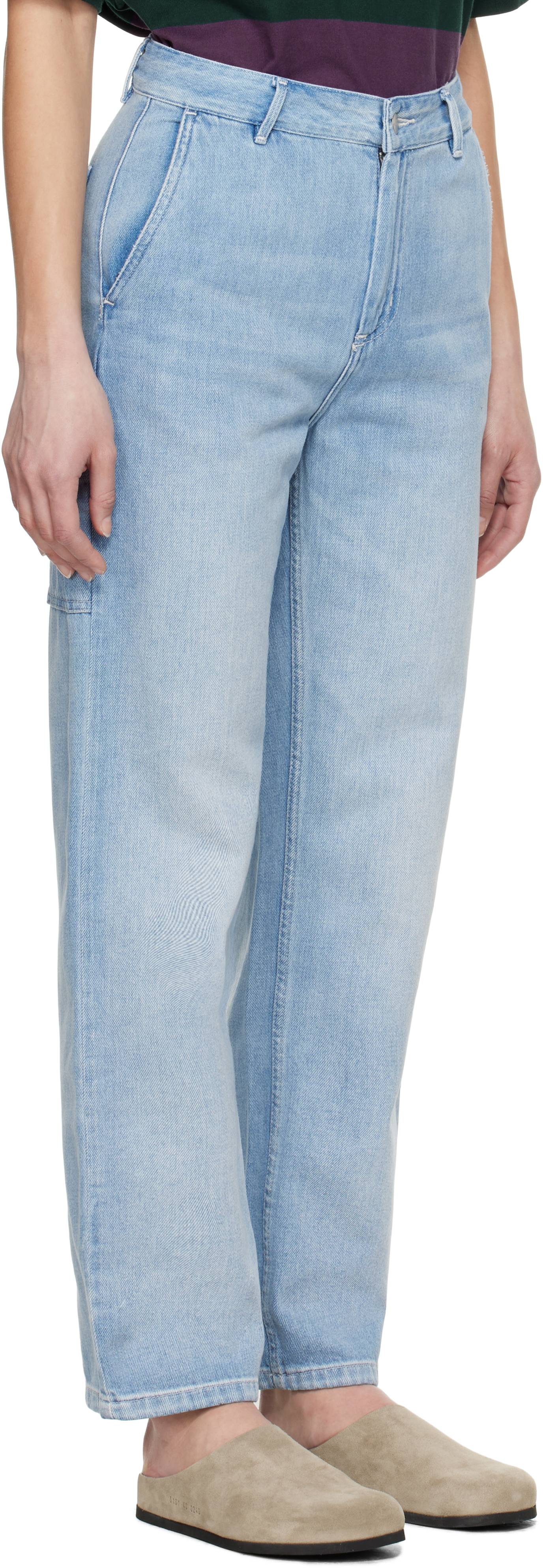 Carhartt Blue Pierce Straight Jeans In Blue Light Stone Was