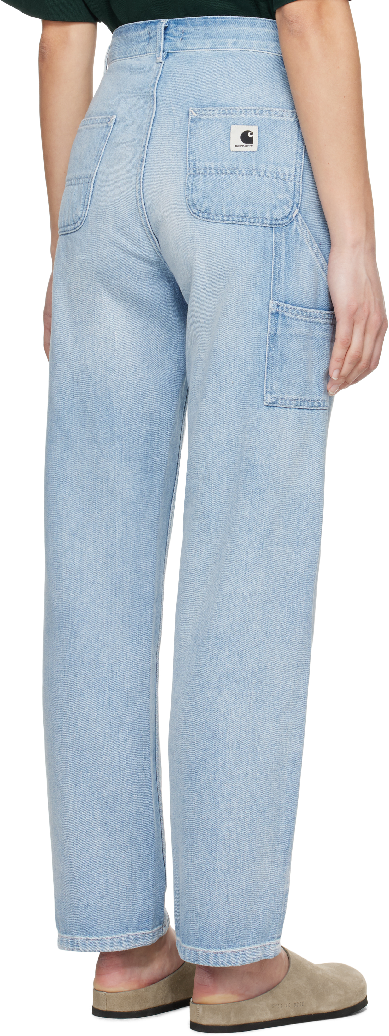 Carhartt Blue Pierce Straight Jeans In Blue Light Stone Was