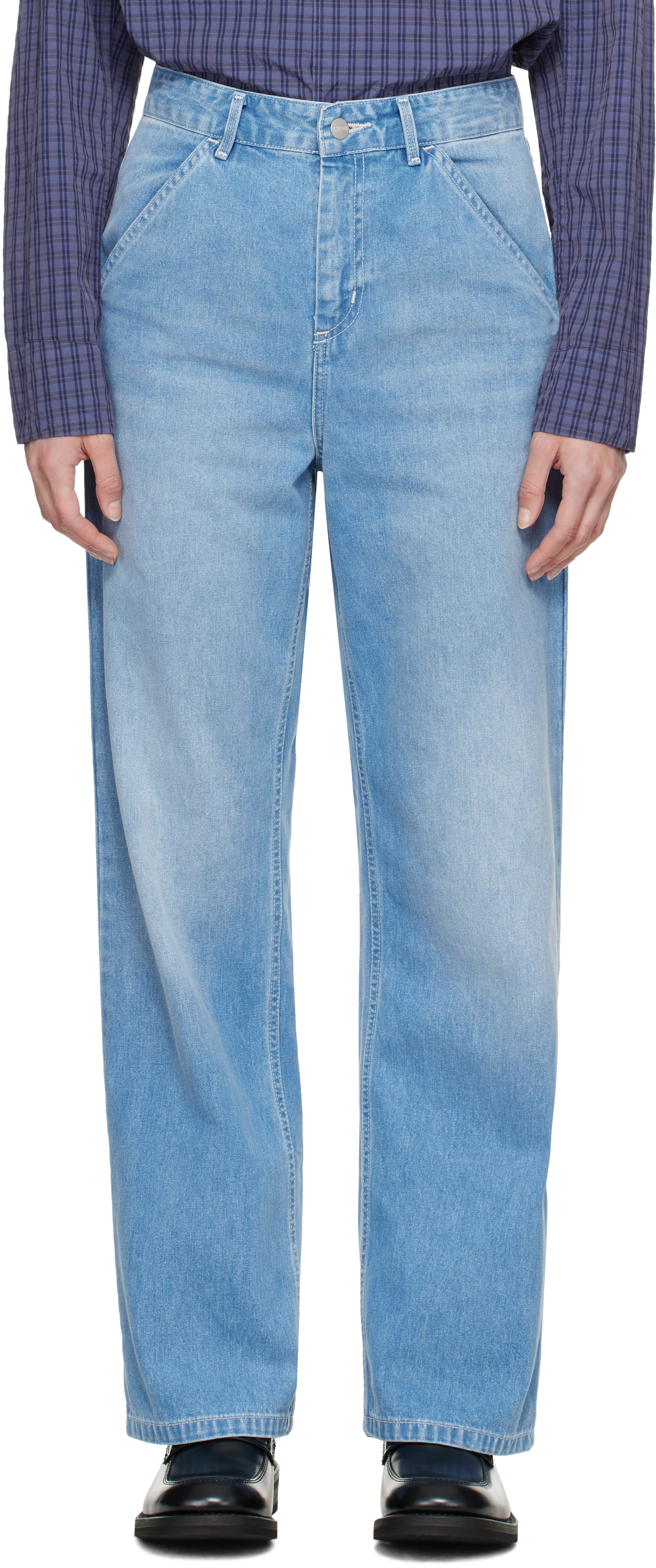 【関税込み】Carhartt Work In Progress ブルー Simple ジーンズ Carhartt WIP Simple Pant - Denim | Blue (stone washed