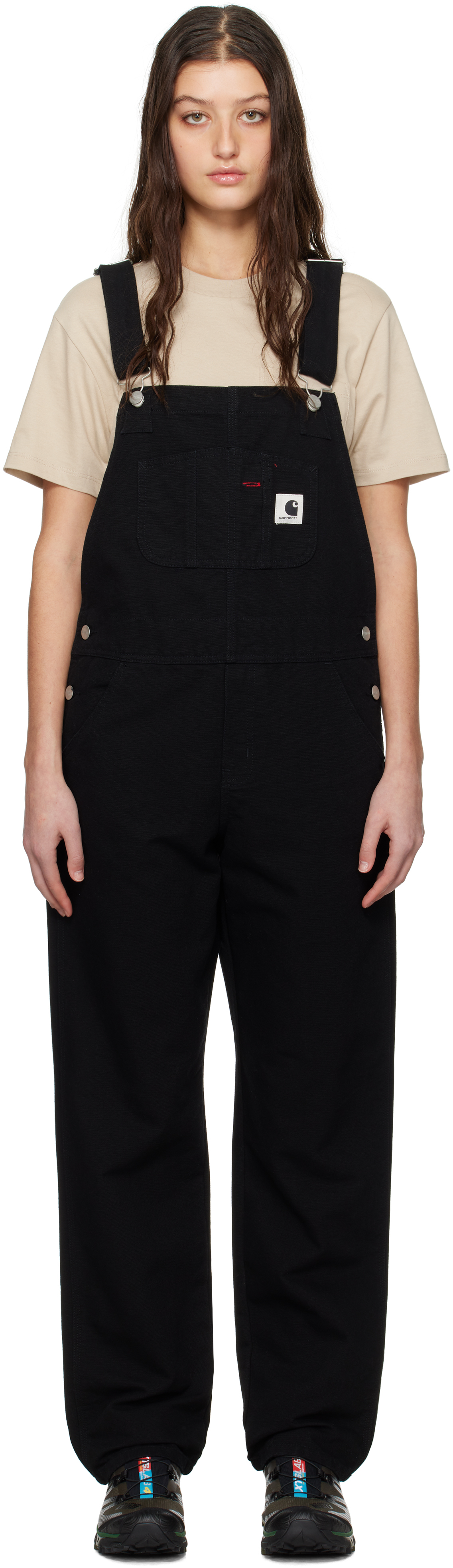 Black Bib Straight Overalls