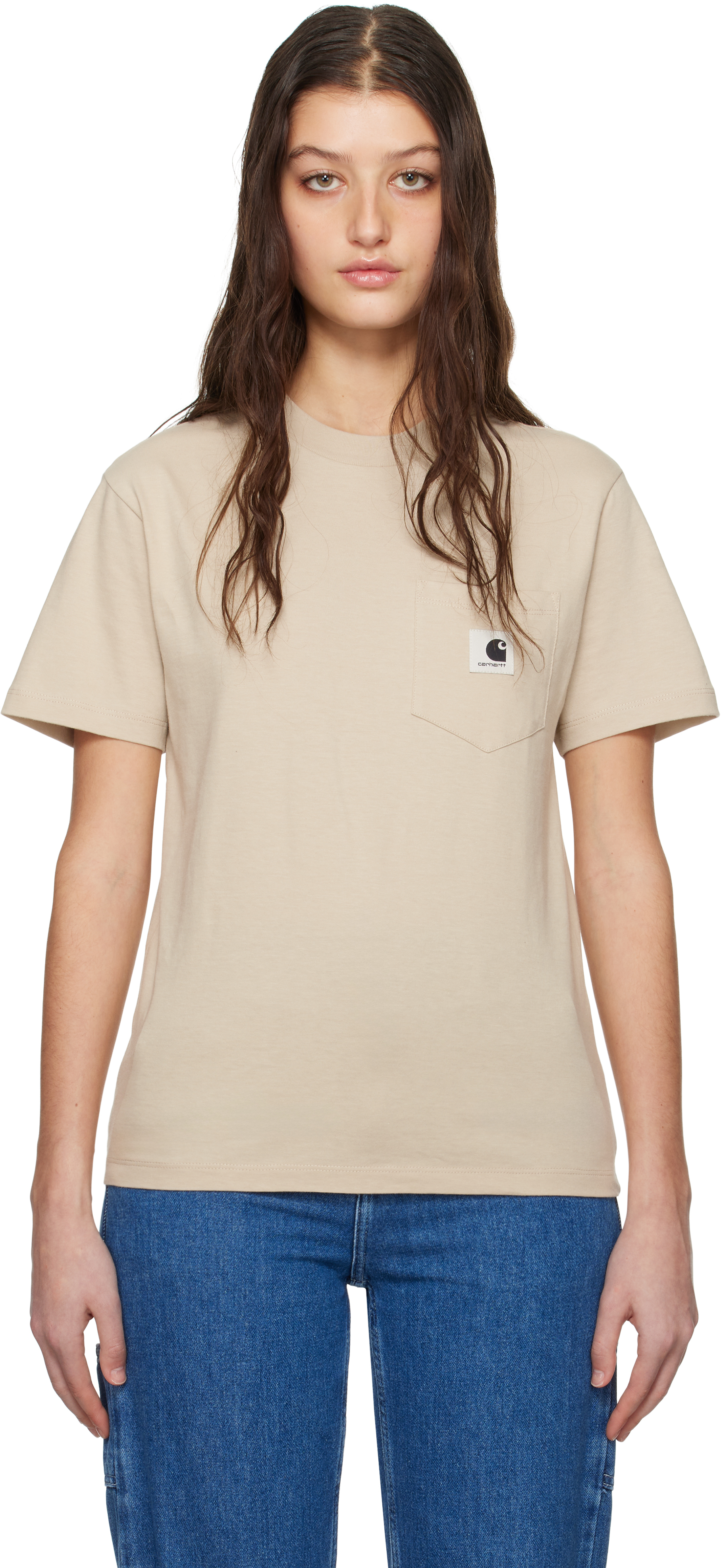 Beige Pocket S/S T-shirt