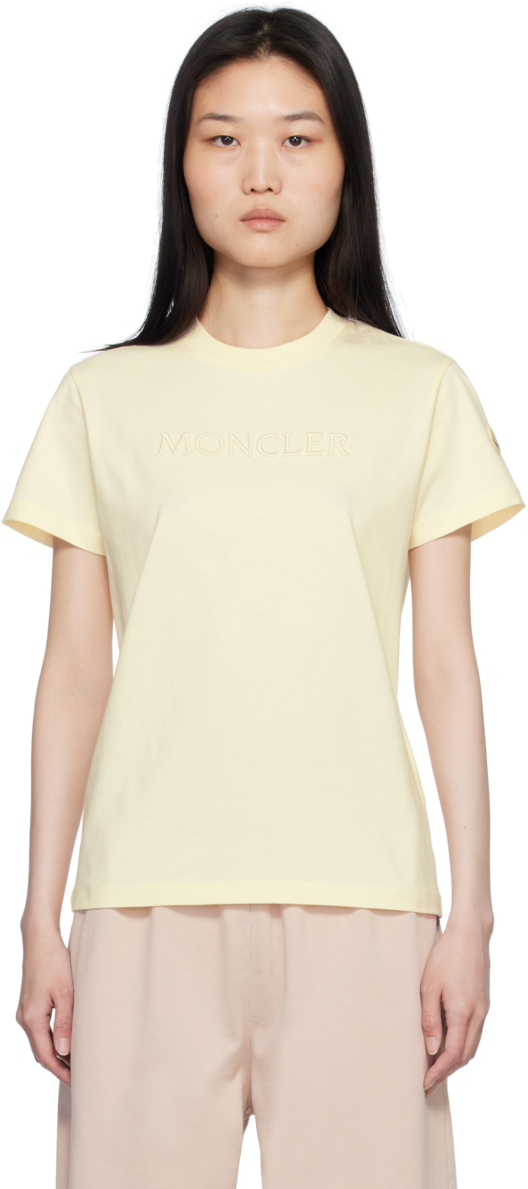 Tシャツ・カットソー MONCLER Women Tunic Tops 098 8C000 01 89AW104A Beige CLOTHING T-SHIRT MONCLER DONNA 8C00008 89AUO778