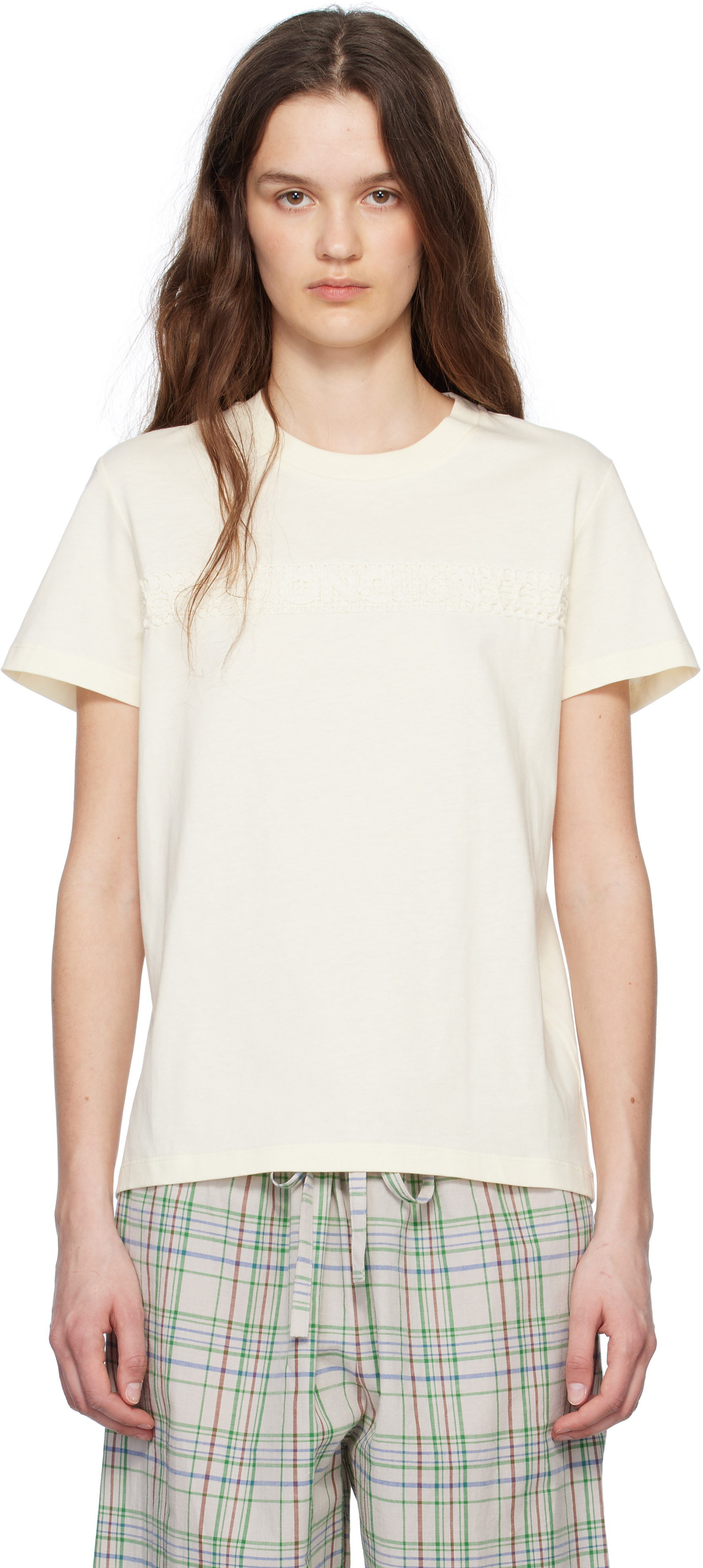 入手困難/ Moncler off-white tシャツ 白 Sサイズ Moncler: Off-White S/S T-shirt | SSENSE