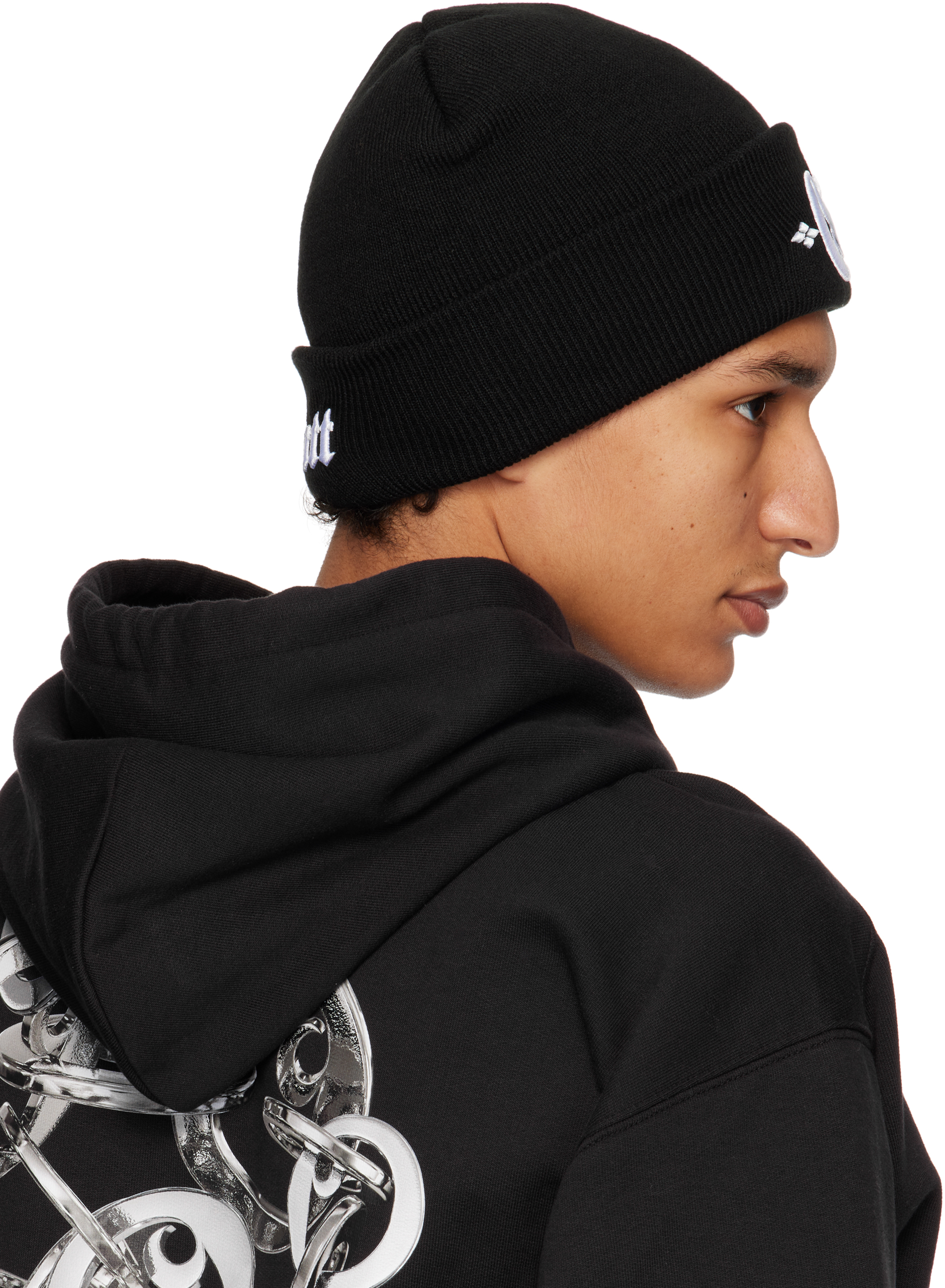 Carhartt Black Greatest Hits Beanie In K02xx Black / Wax