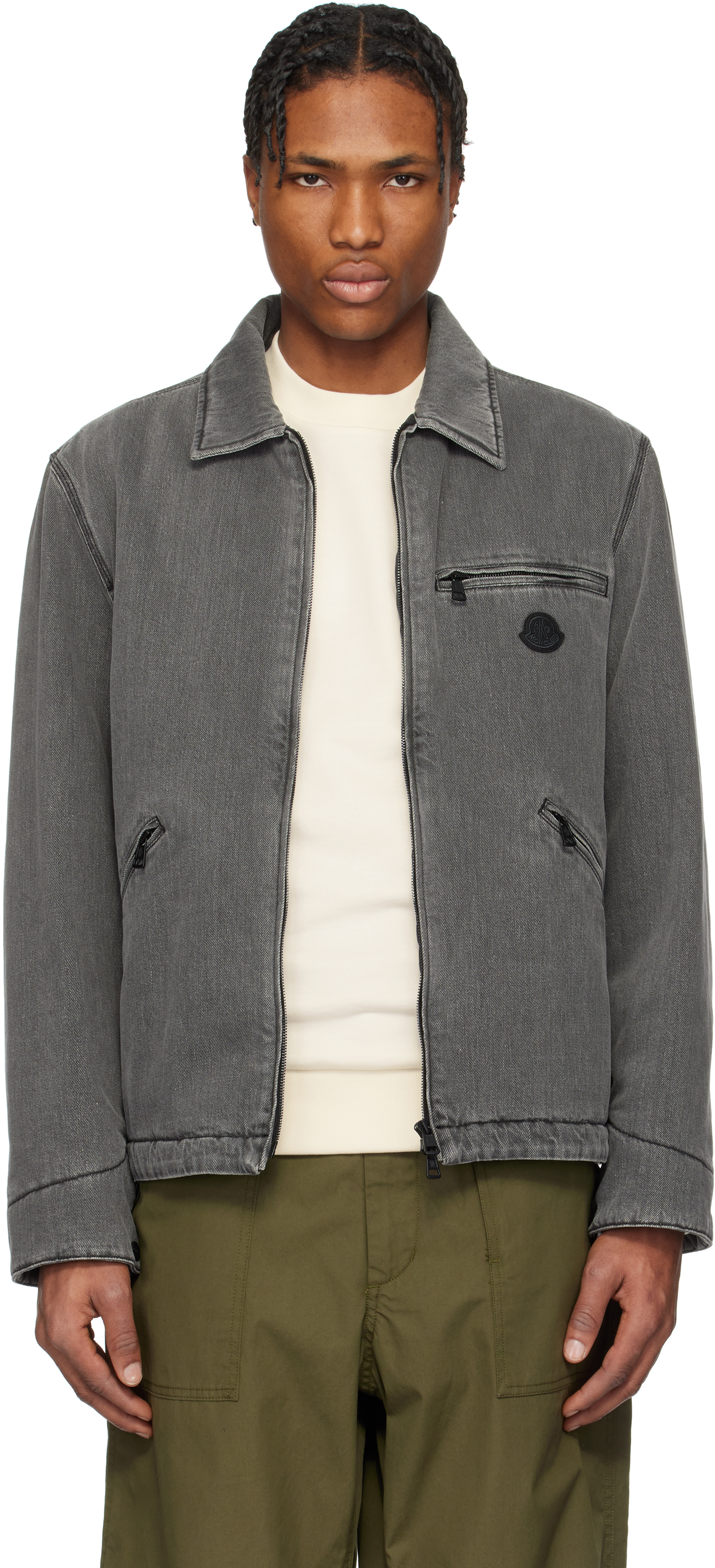 Gray Acate Padded Denim Overshirt