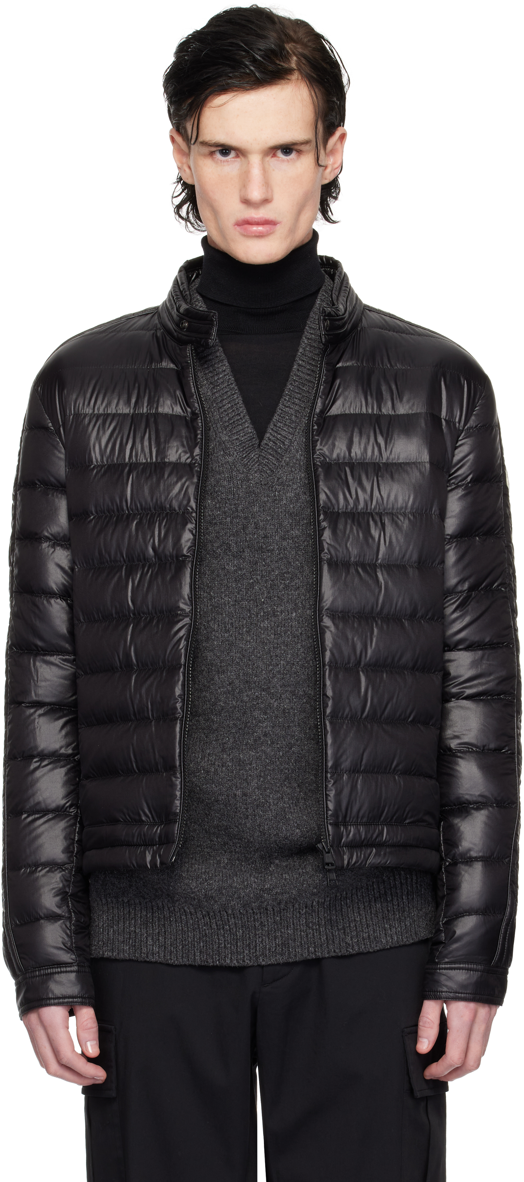 Black Jacobus Biker Down Jacket