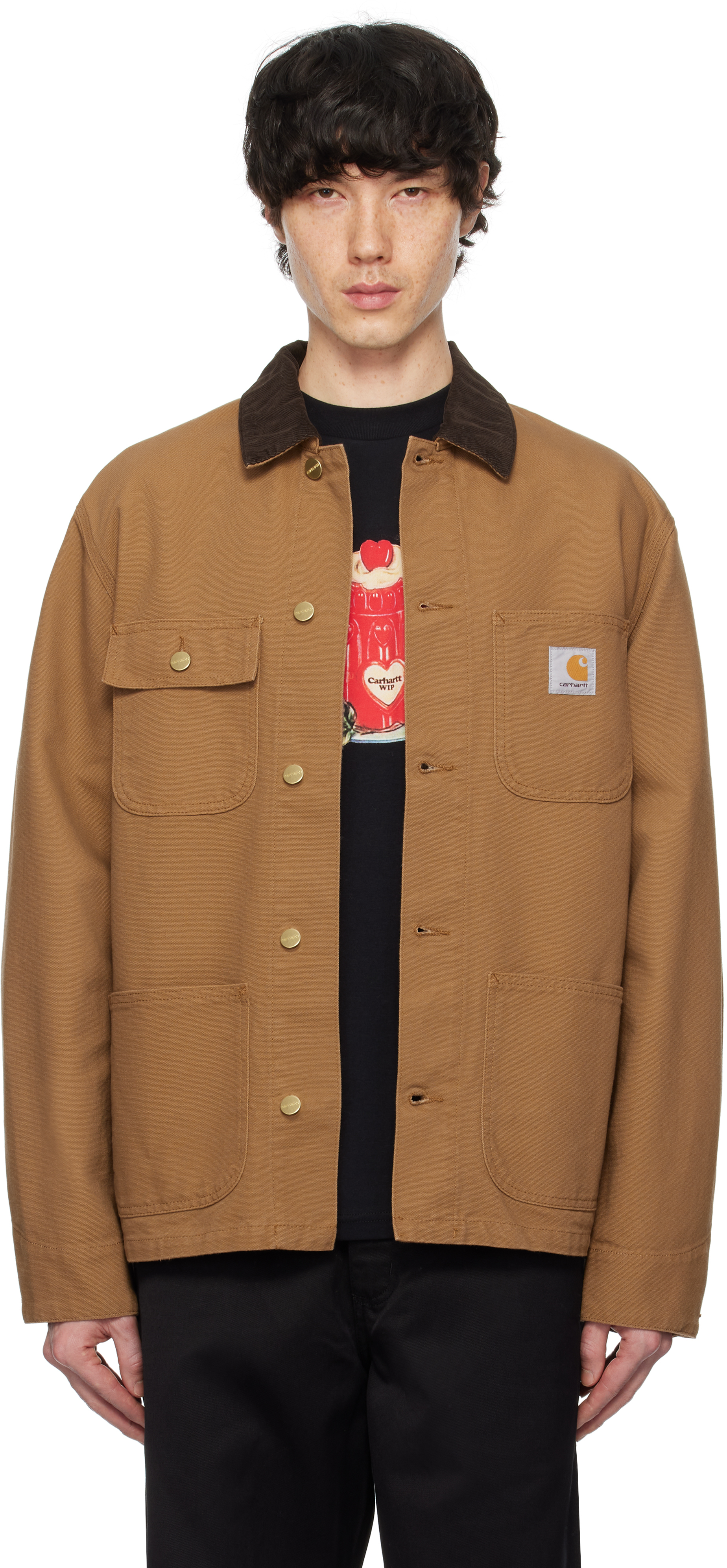 Shop Carhartt Brown Michigan Chore Jacket In 00s02 Hamilton Brown