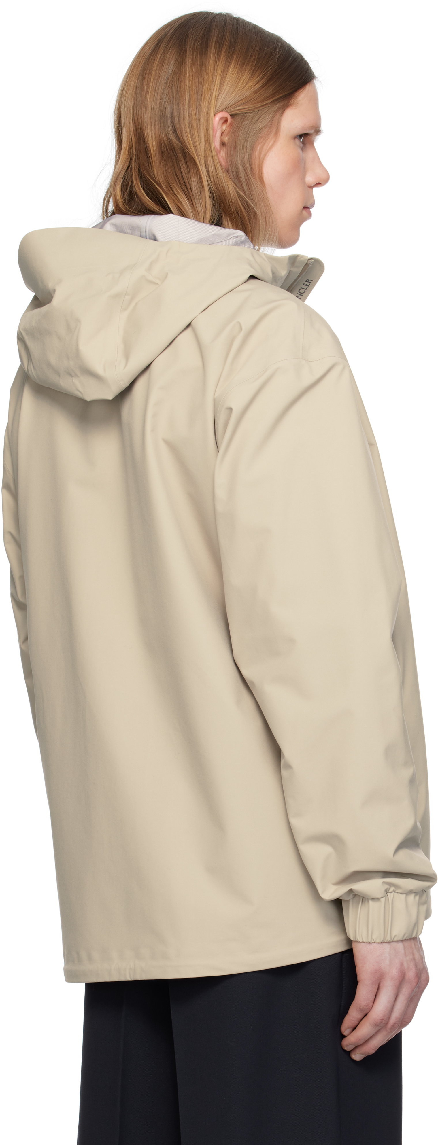 Moncler Beige Bise Hooded Rain Jacket In 207 - Beige