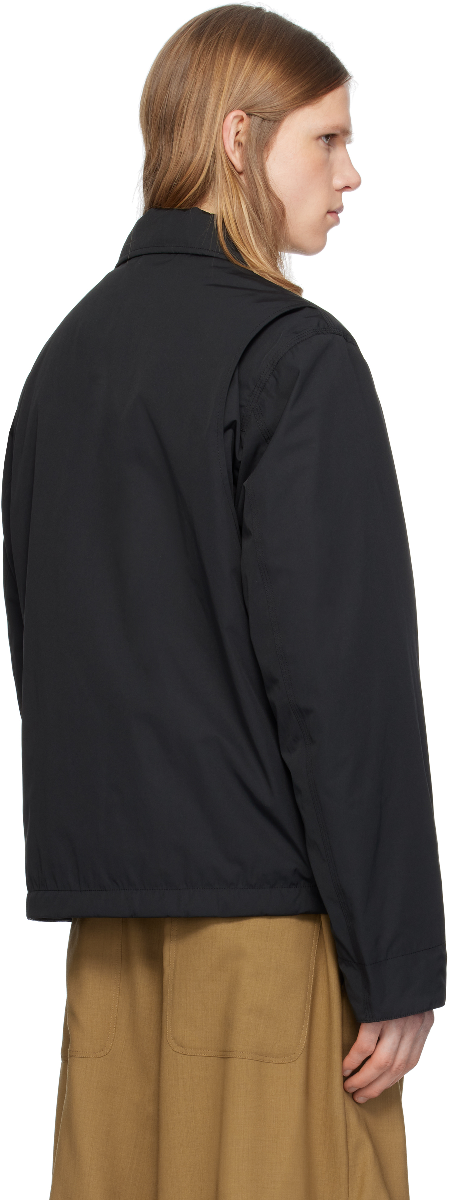 Moncler Black Cidone Reversible Down Overshirt In 999 - Black