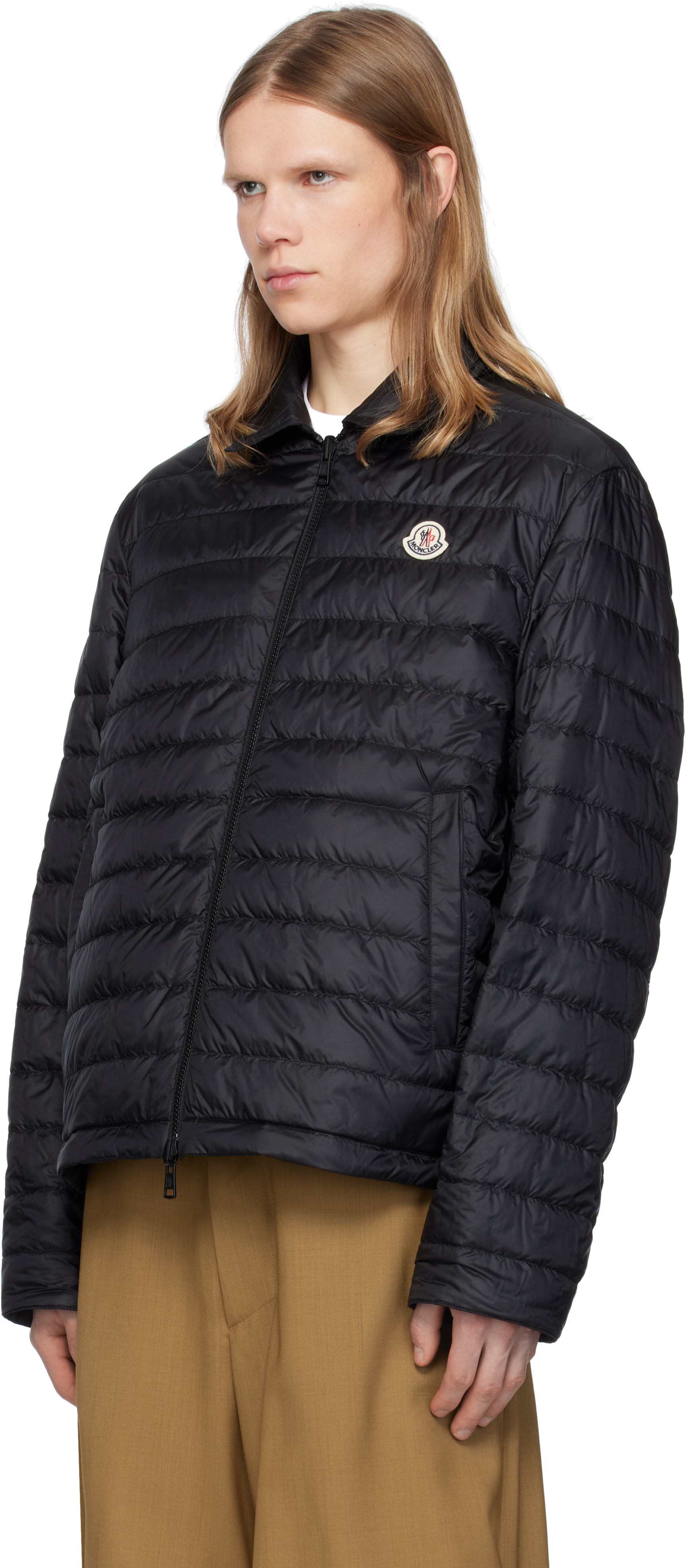 Moncler Black Cidone Reversible Down Overshirt In 999 - Black