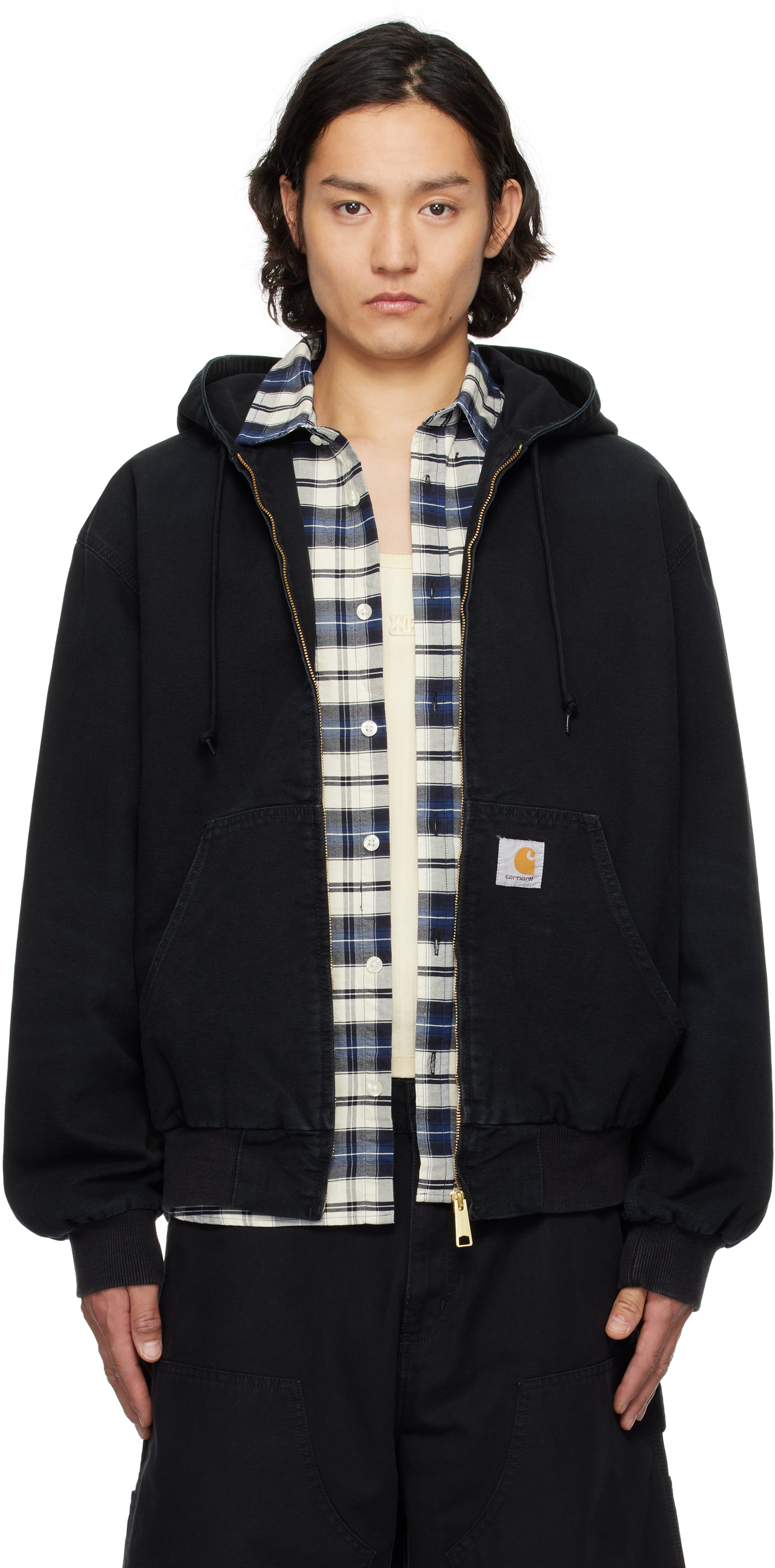 Carhartt Work In Progress: Black OG Active Jacket | SSENSE Carhartt Work In Progress: Black OG Active Jacket | SSENSE