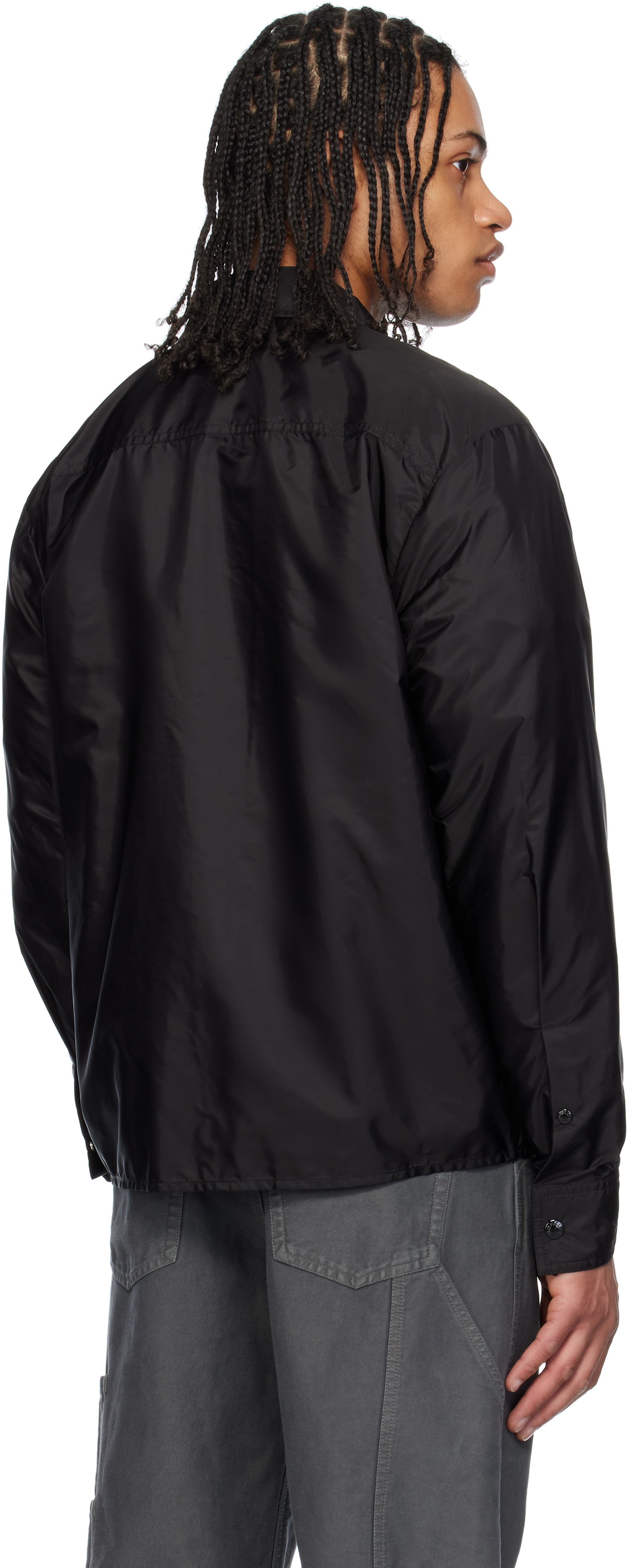 Moncler Black Jacket With Front Pockets In 999