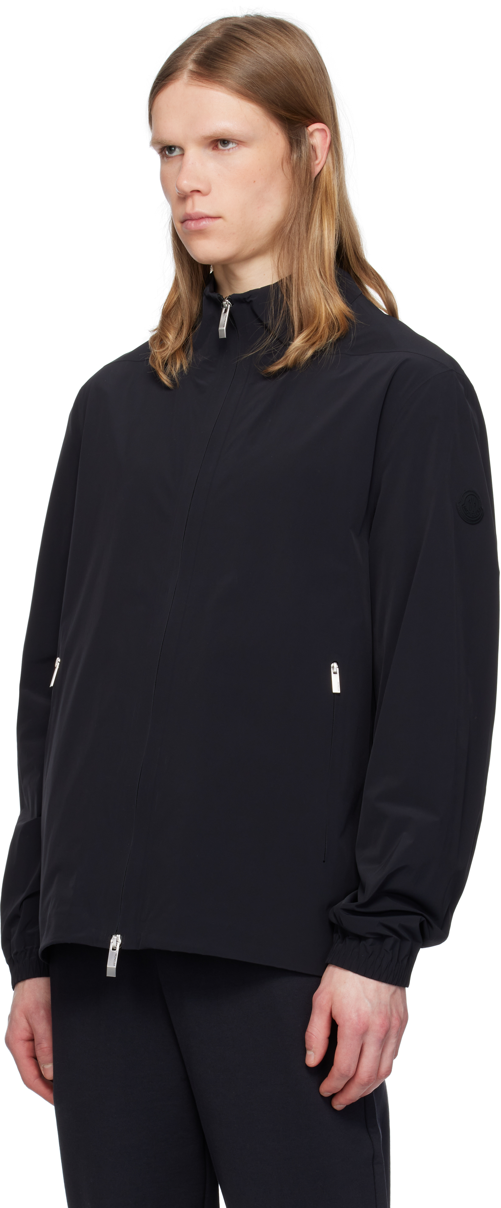 Moncler Men's Stretch Nylon Frene Windbreaker In 999