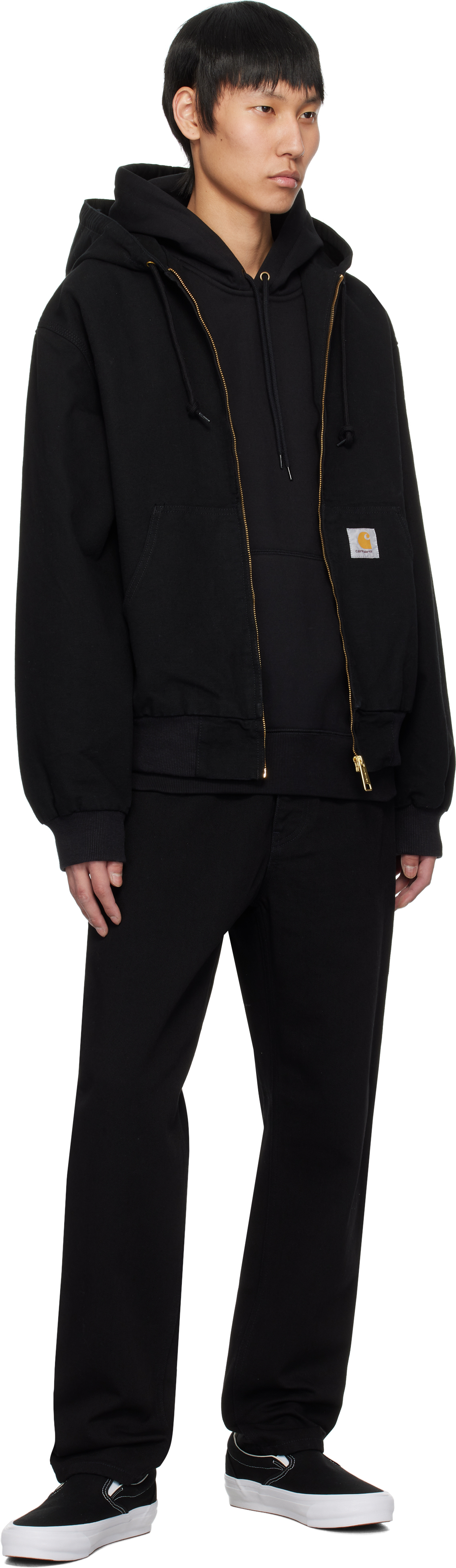 Carhartt Black Newel Jeans In 892y Black One Wash