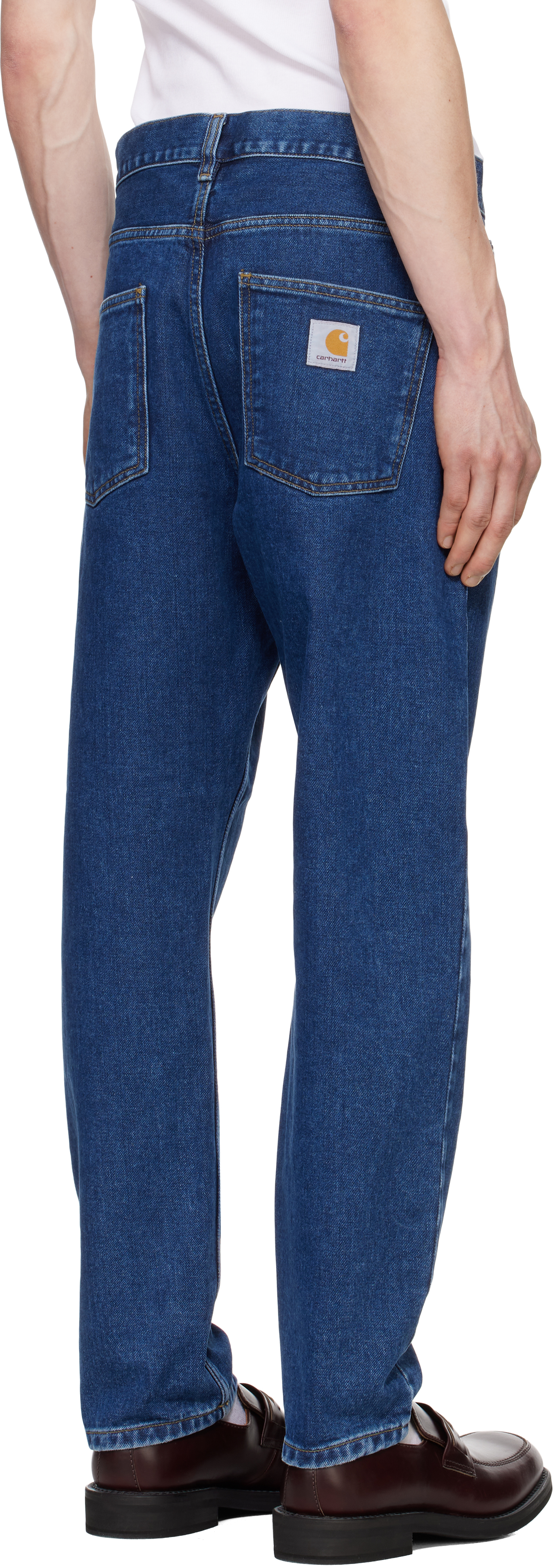Carhartt Blue Newel Jeans In 0106 Blue Stone Wash