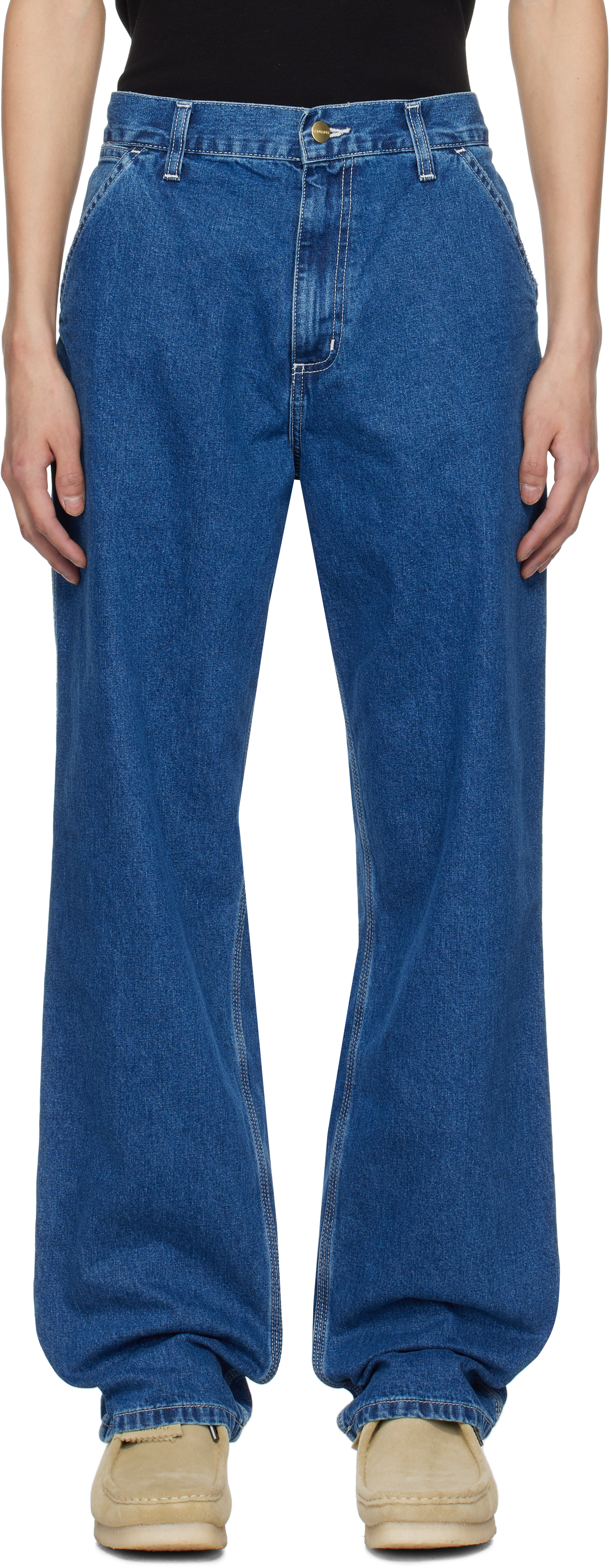 【関税込み】Carhartt Work In Progress ブルー Simple ジーンズ Carhartt Work In Progressのブルー Simple ジーンズがセール中