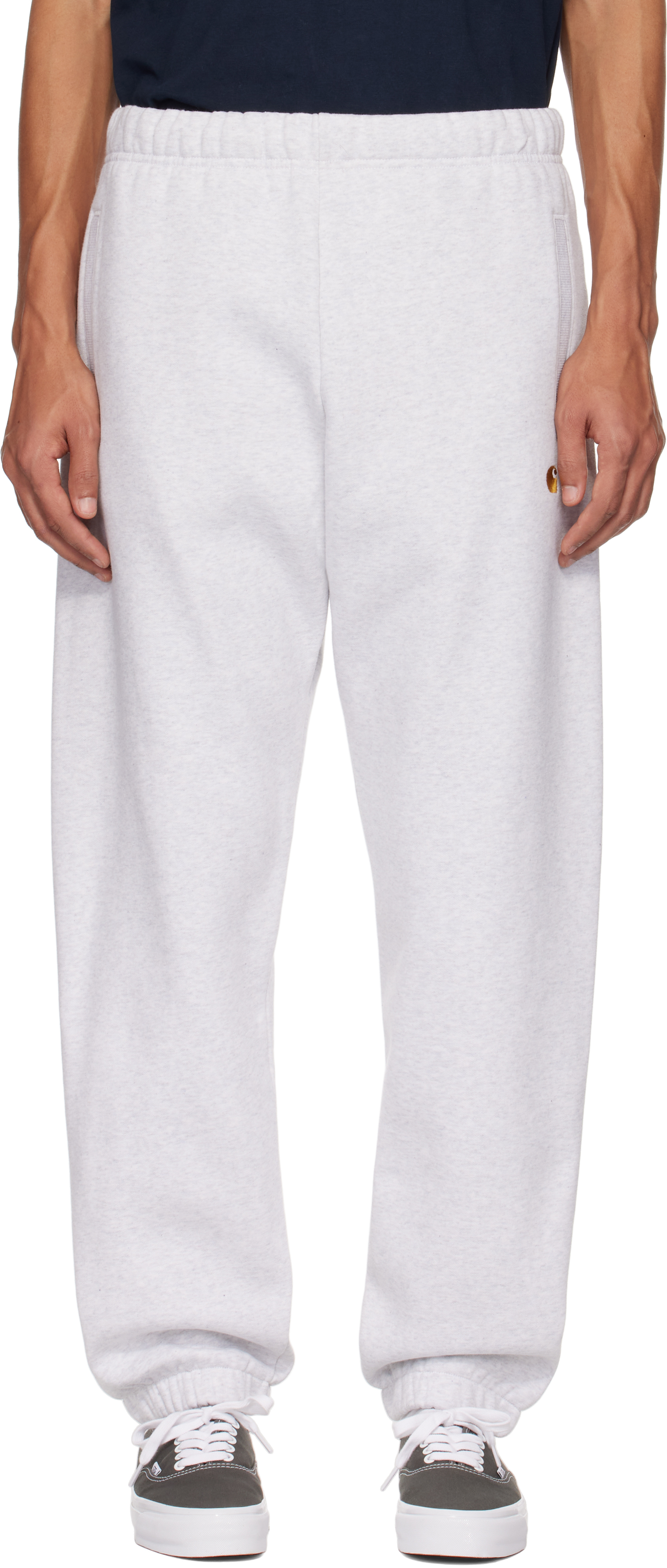 Carhartt Gray Chase Sweatpants In 00jxx Ash Heather /