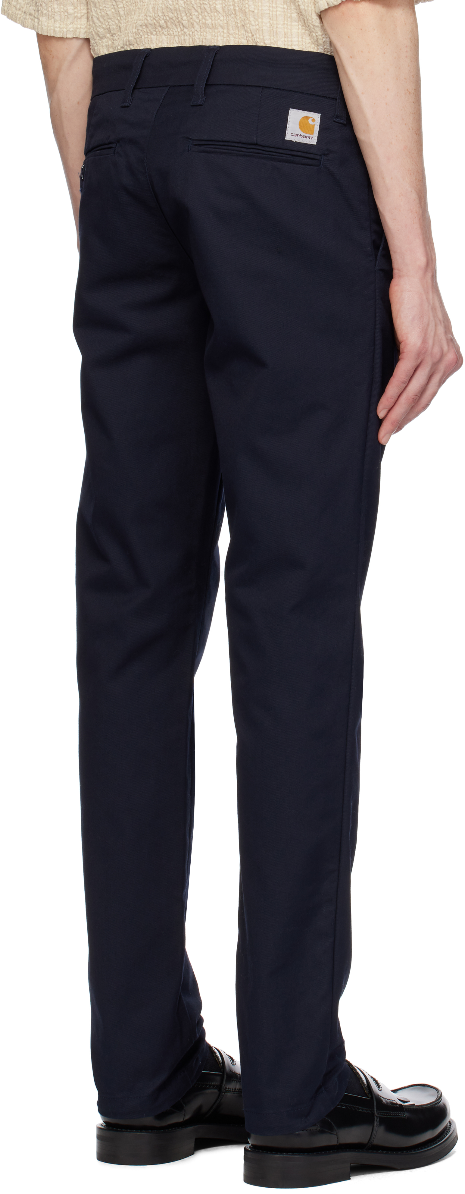 Carhartt Navy Sid Trousers In 1c02 Dark Navy Rinse