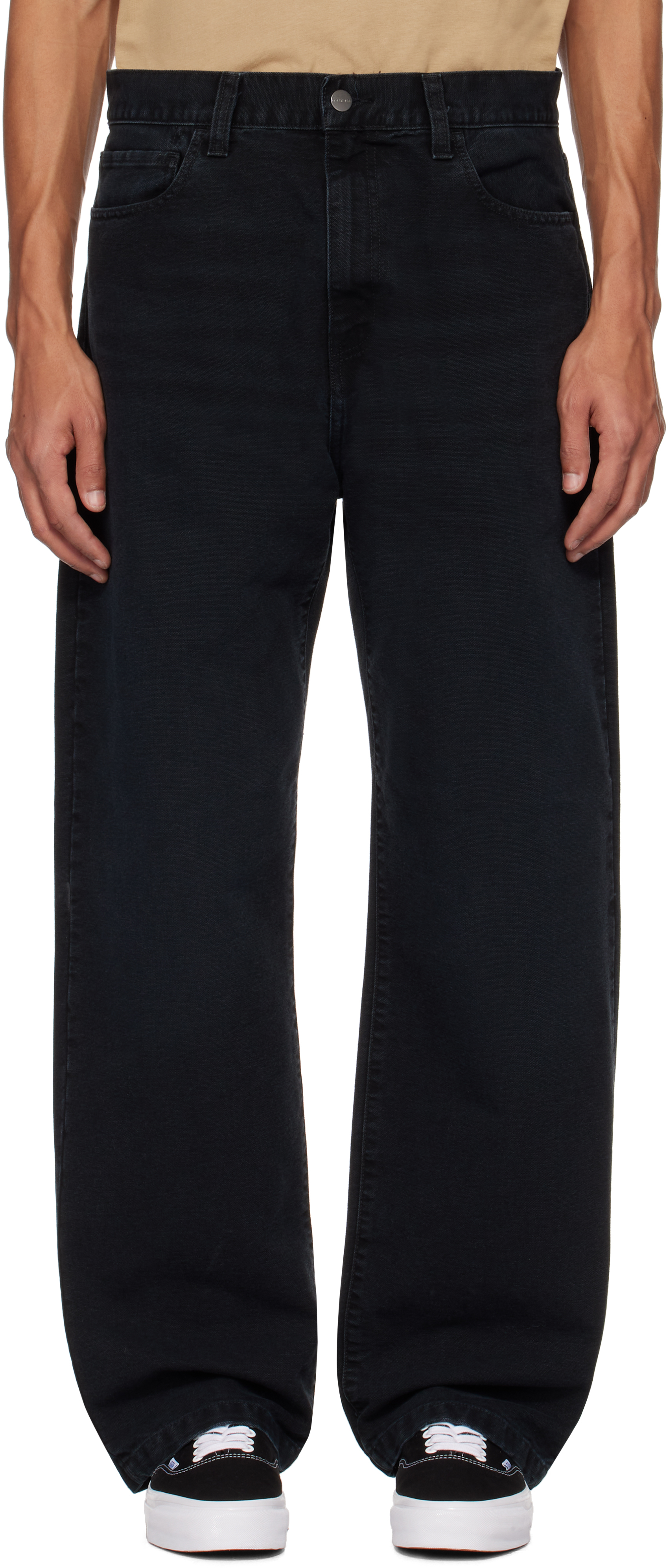 Black Landon Canvas Trousers