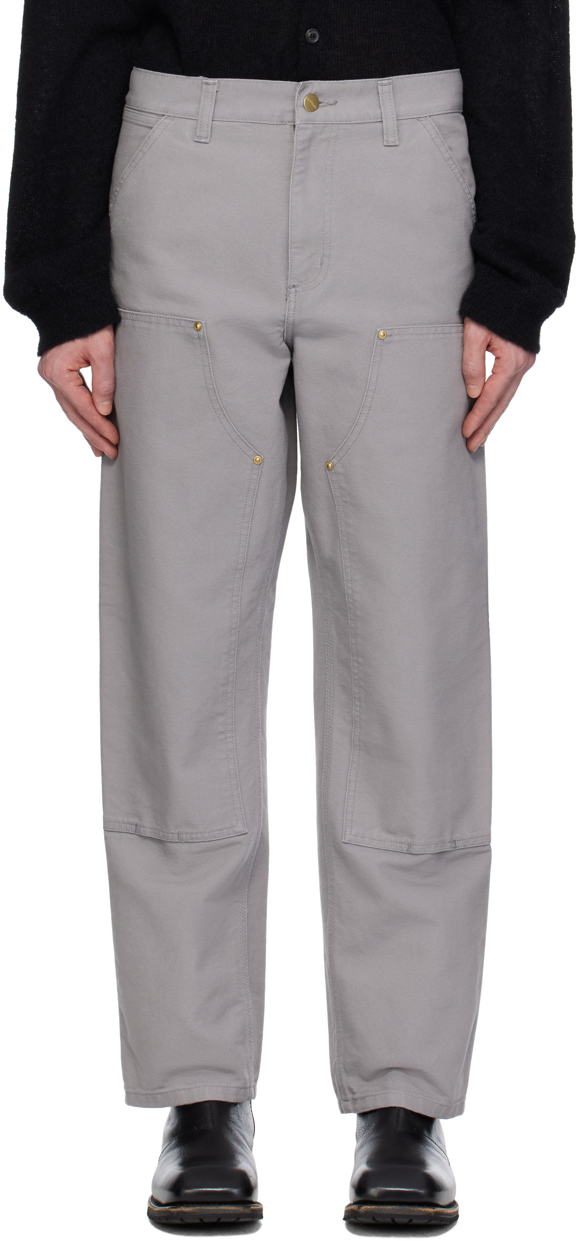 Black Double Knee Trousers
